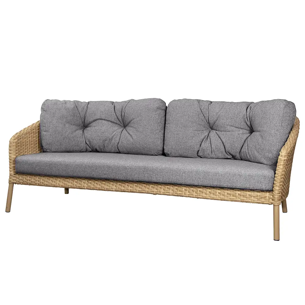 Cane-line, Ocean tyynysarja, dark grey, 3 istuttavaan sohvaan