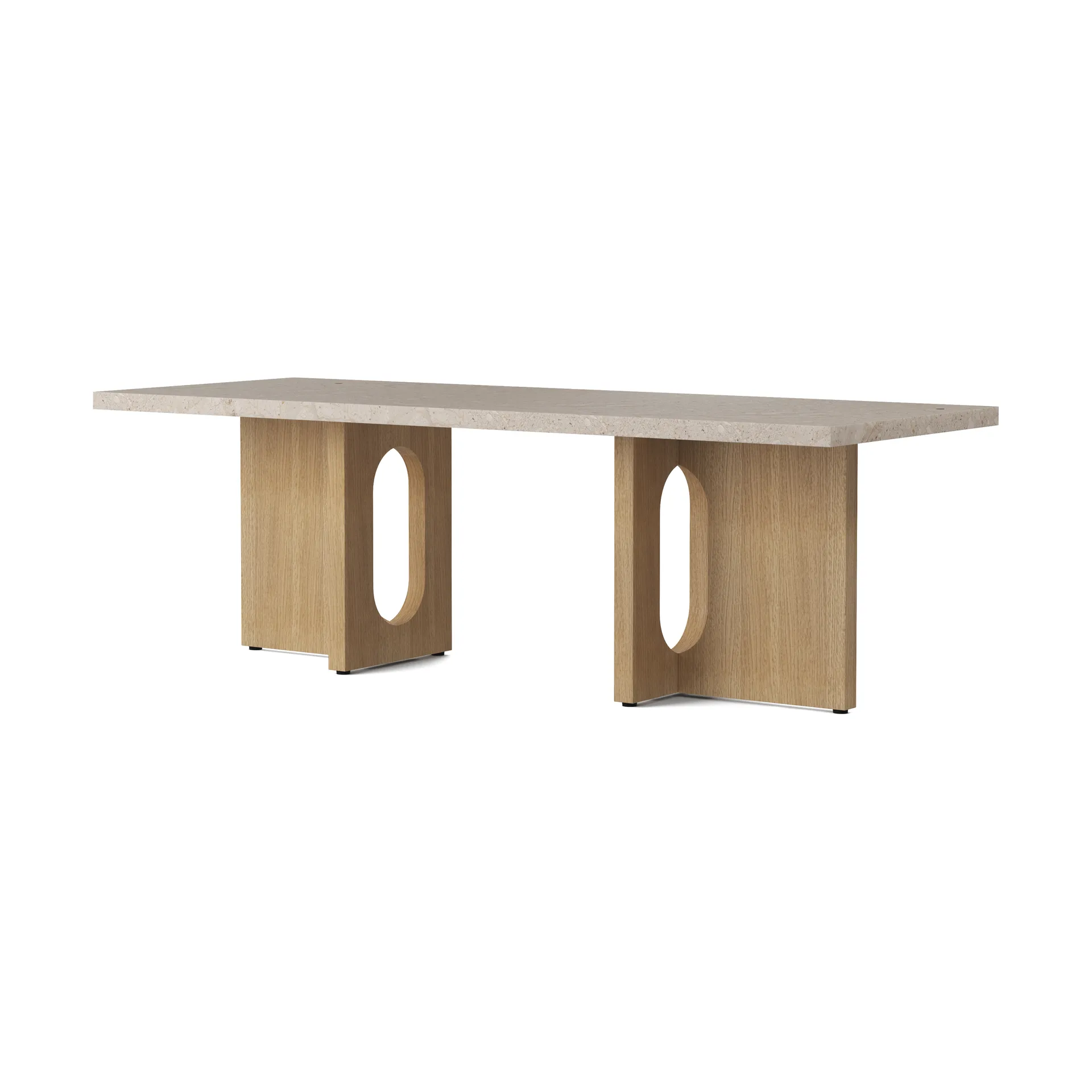 Audo Copenhagen Androgyne Loungepöytä Sand/kunis breccia, tammirunko