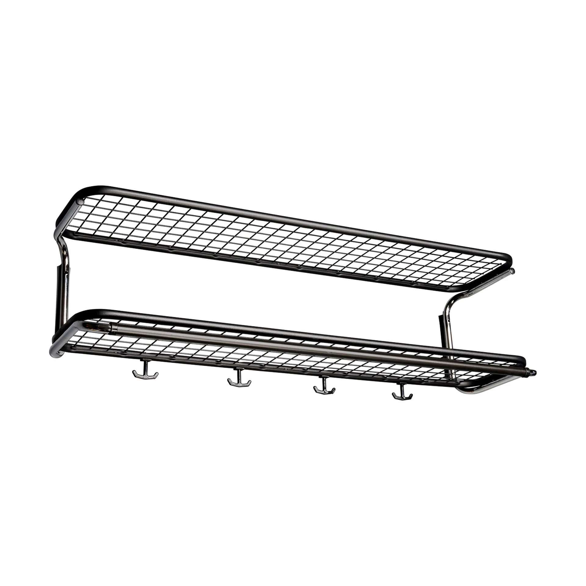 Essem Design Classic 650 -hattuhylly Musta/kromi, 2 tasoa, 100 cm