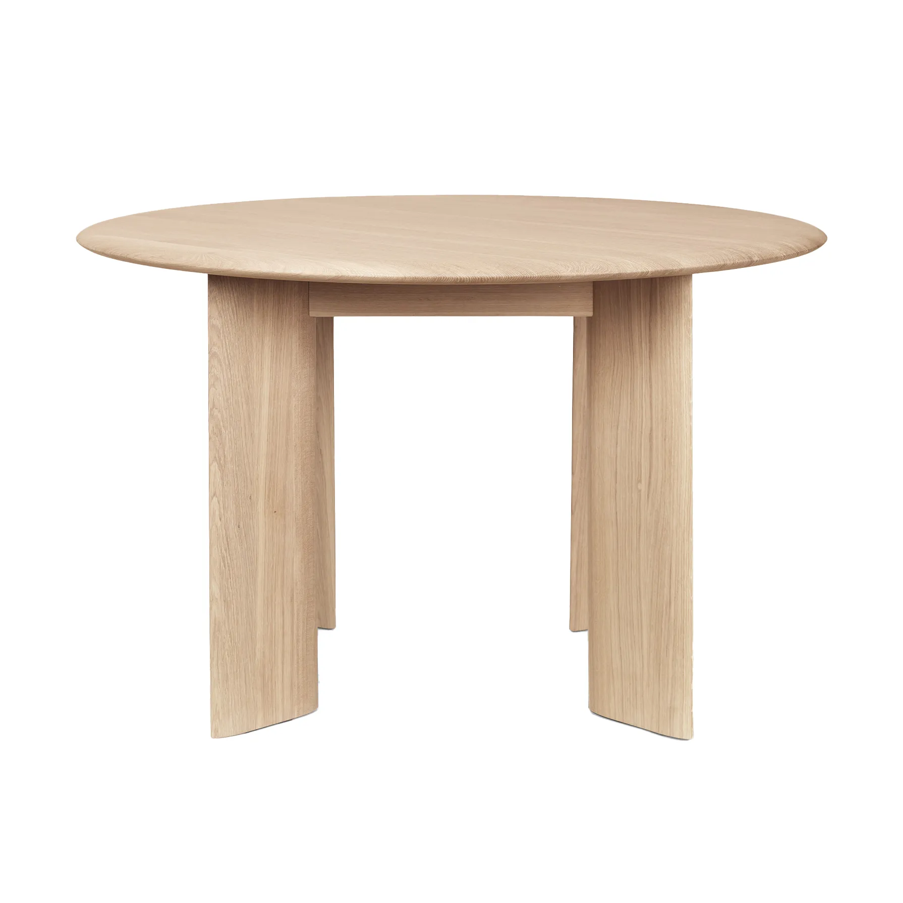Ferm Living Bevel -ruokapöytä Ø117 cm Valkoöljytty tammi