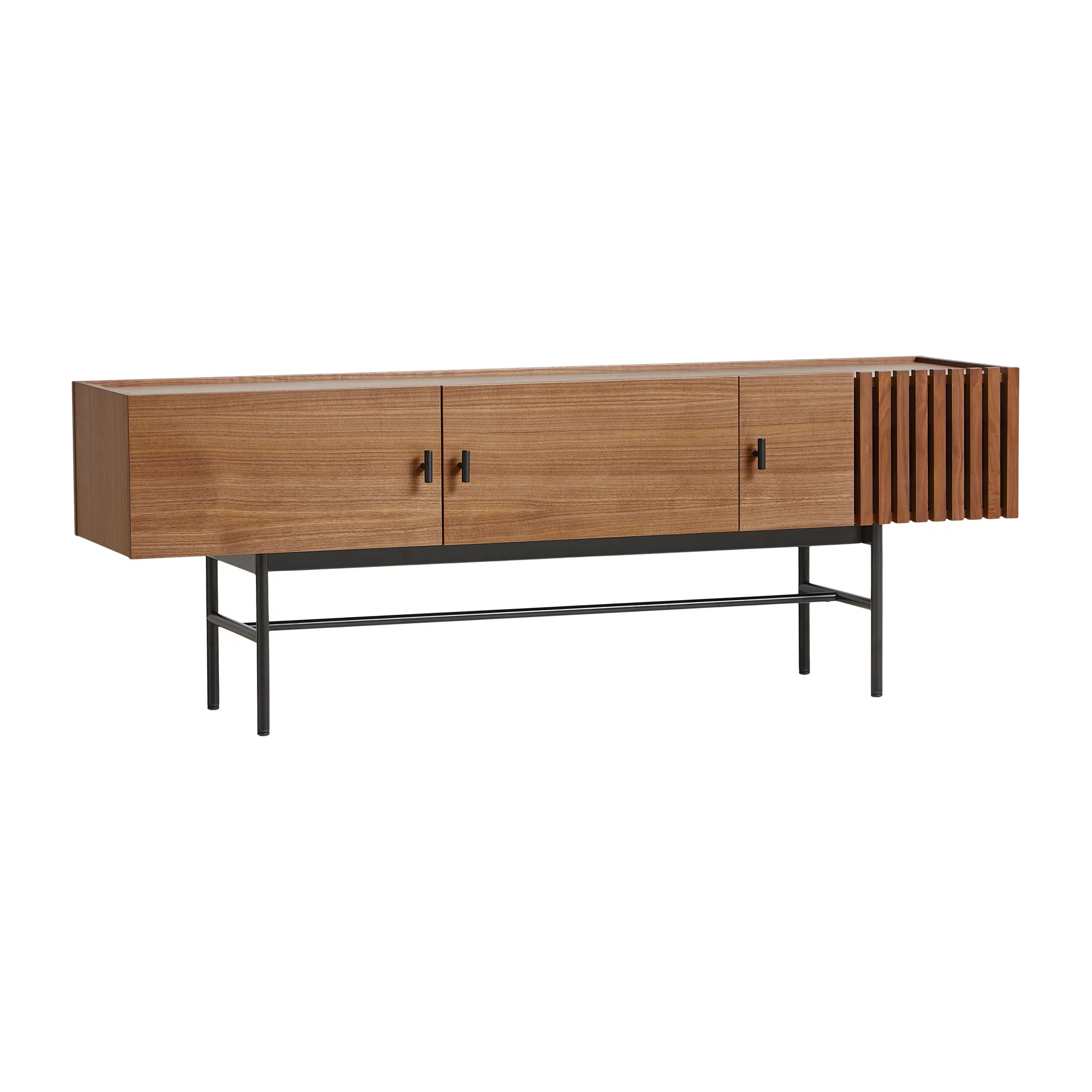Woud Array Sivupöytä matala, 150 cm Saksanpähkinä