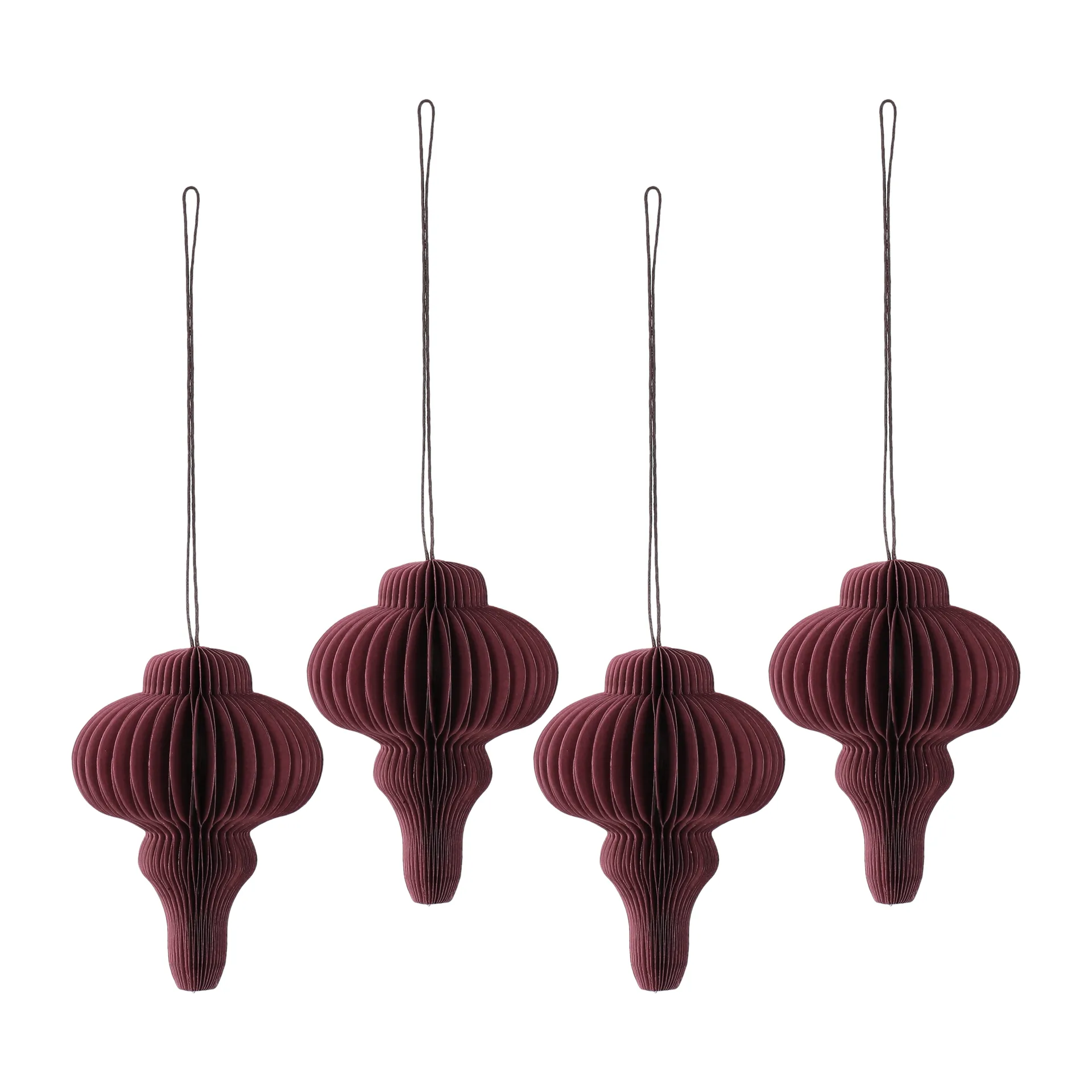 Scandi Living Spira joulukuusenpallot 4 kpl Red