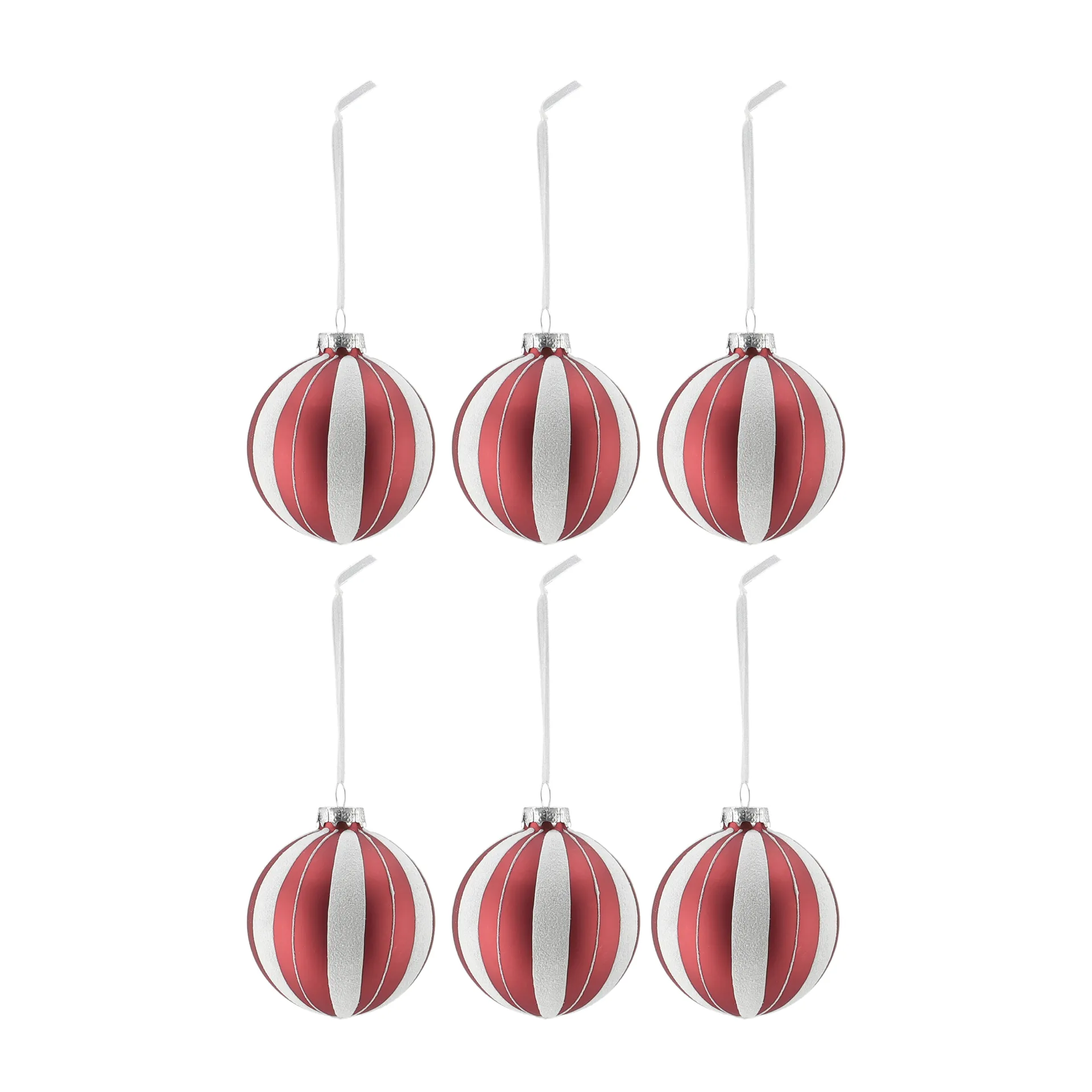 Scandi Living Tradition joulukuusenpallo 6 kpl Red/white