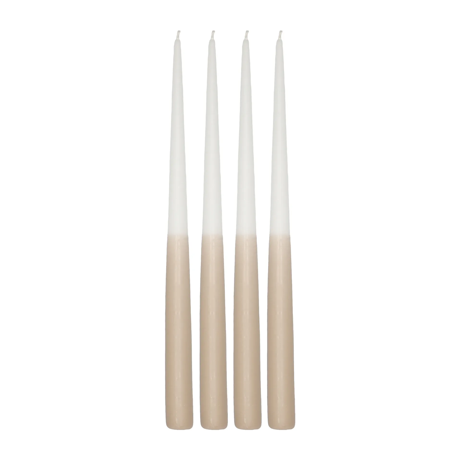 Scandi Essentials Affinity antiikkikynttilä kaksivärinen 4-pakkaus 32 cm White-sand