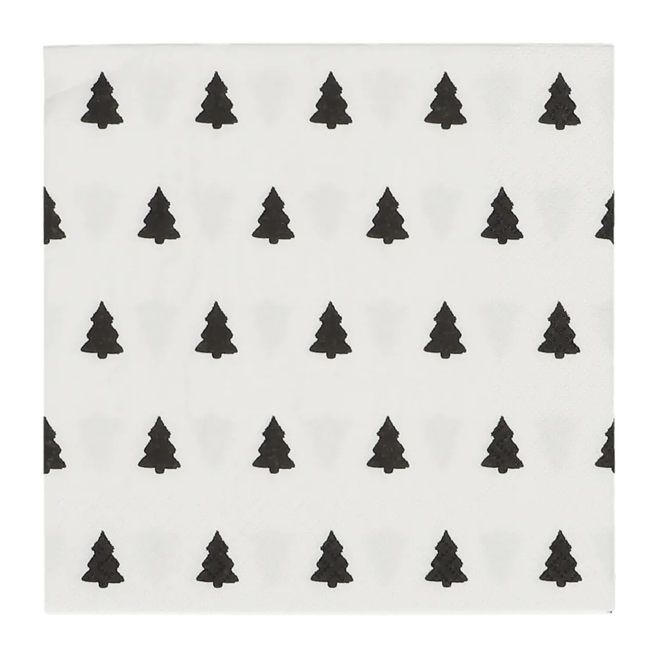 Scandi Essentials Linen trees -lautasliina 33 x 33 cm 20-pakkaus black-white