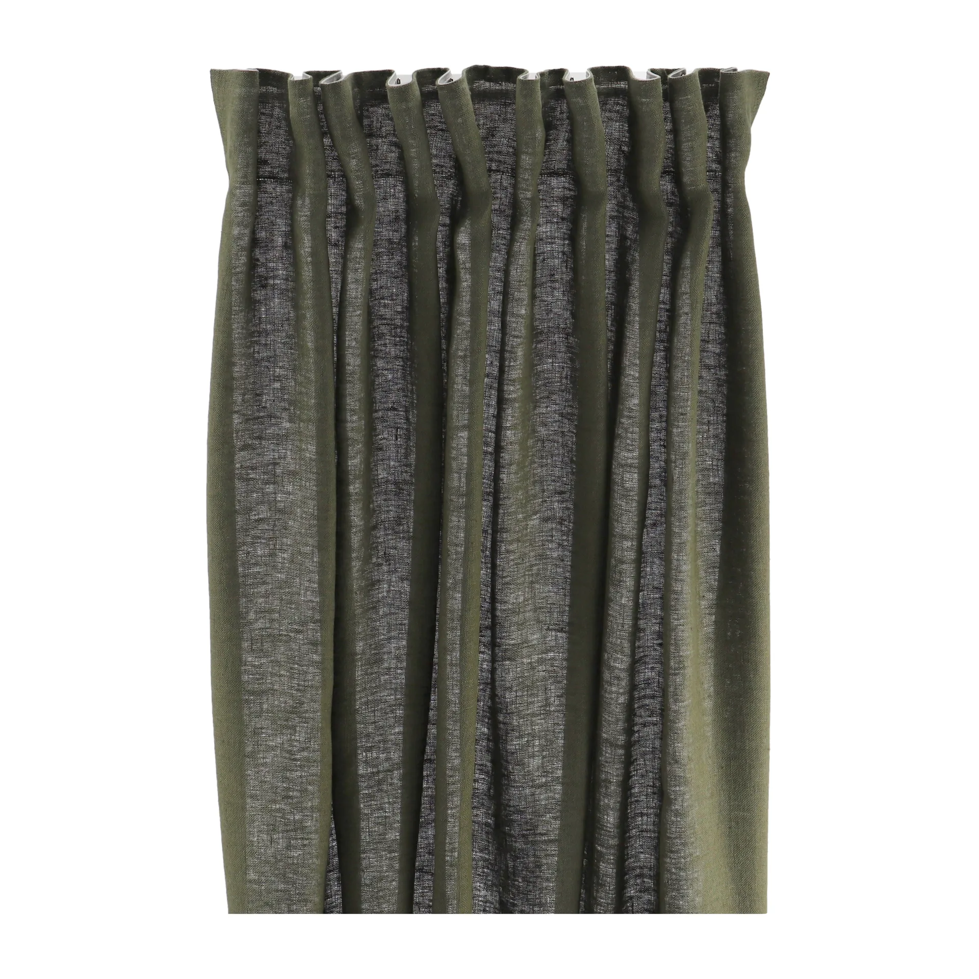 Scandi Living Tranquility verho nauhalla 139x250 cm Forest green