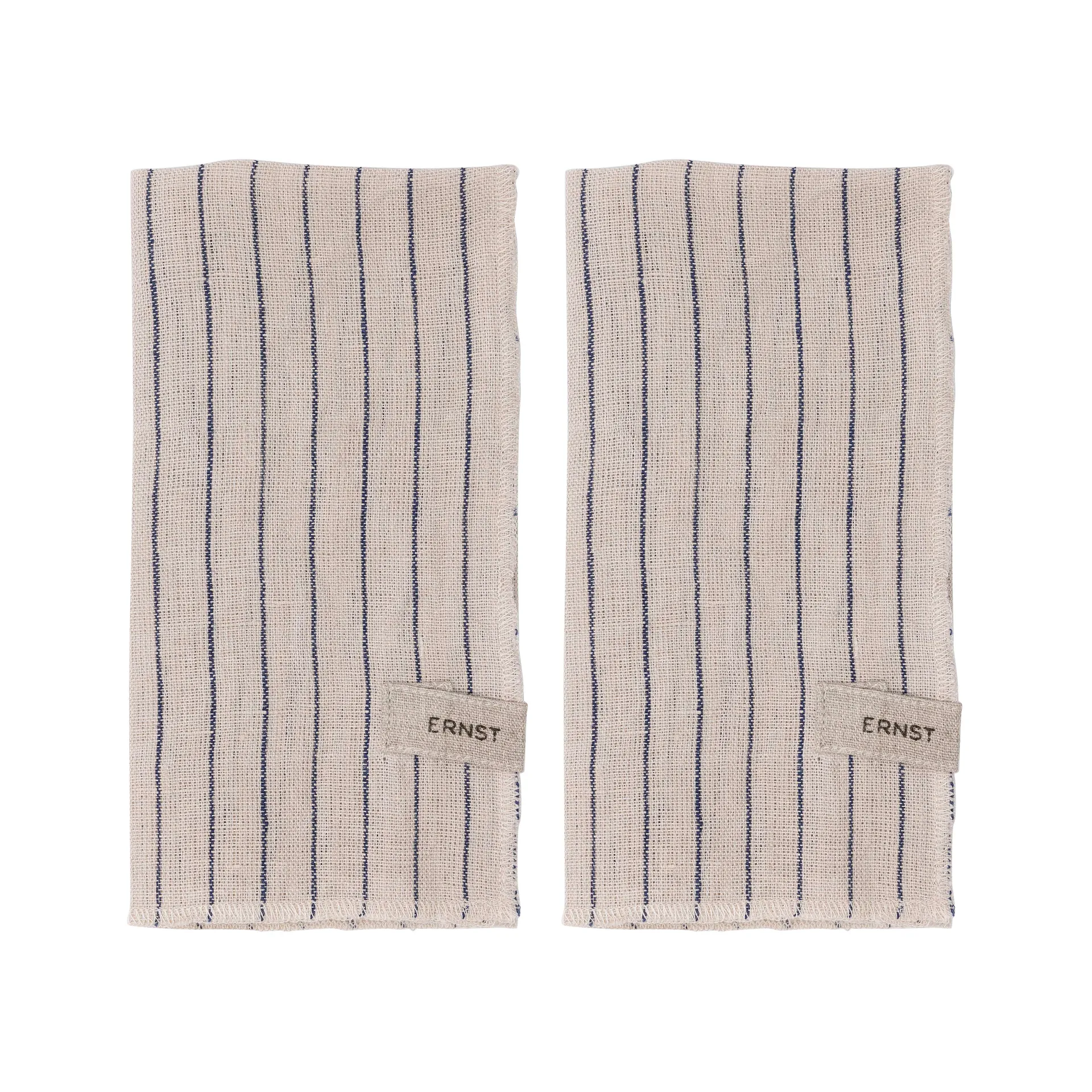 ERNST Ernst servetit 2-pakkaus raidallinen 40 x 40 cm Sininen-beige