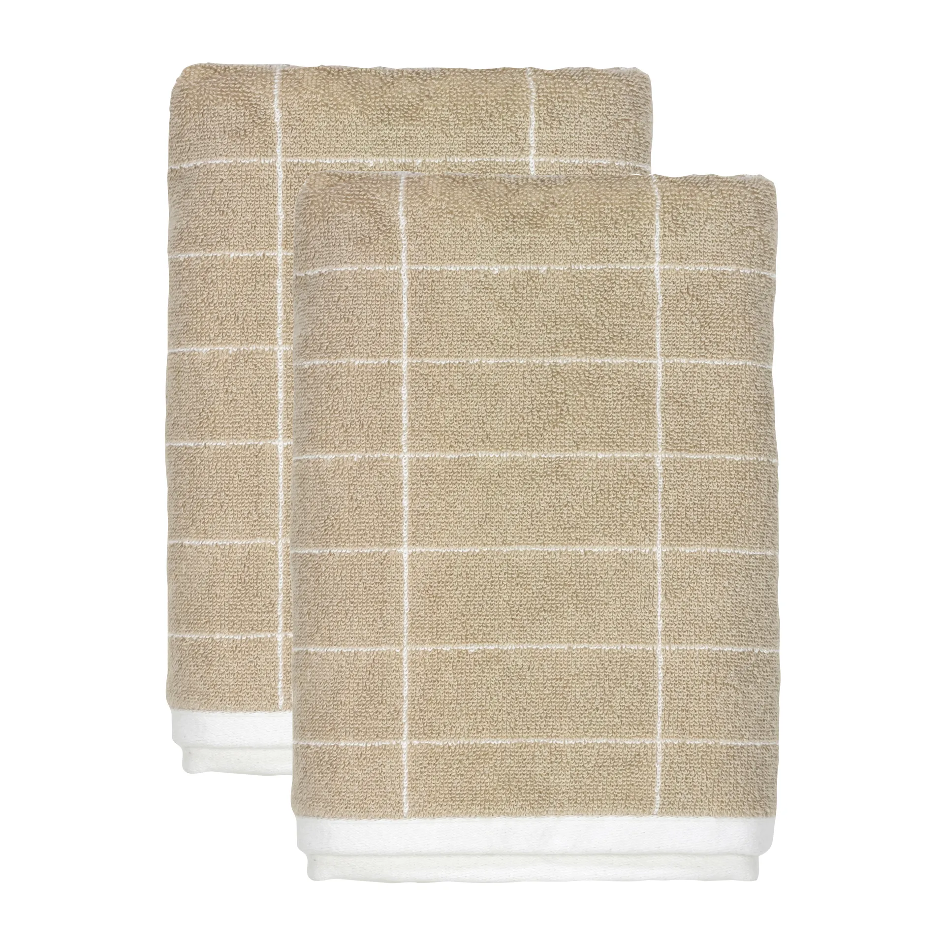 Mette Ditmer Tile Stone -vieraspyyhe 38 x 60 cm 2-pakkaus Sand-off white