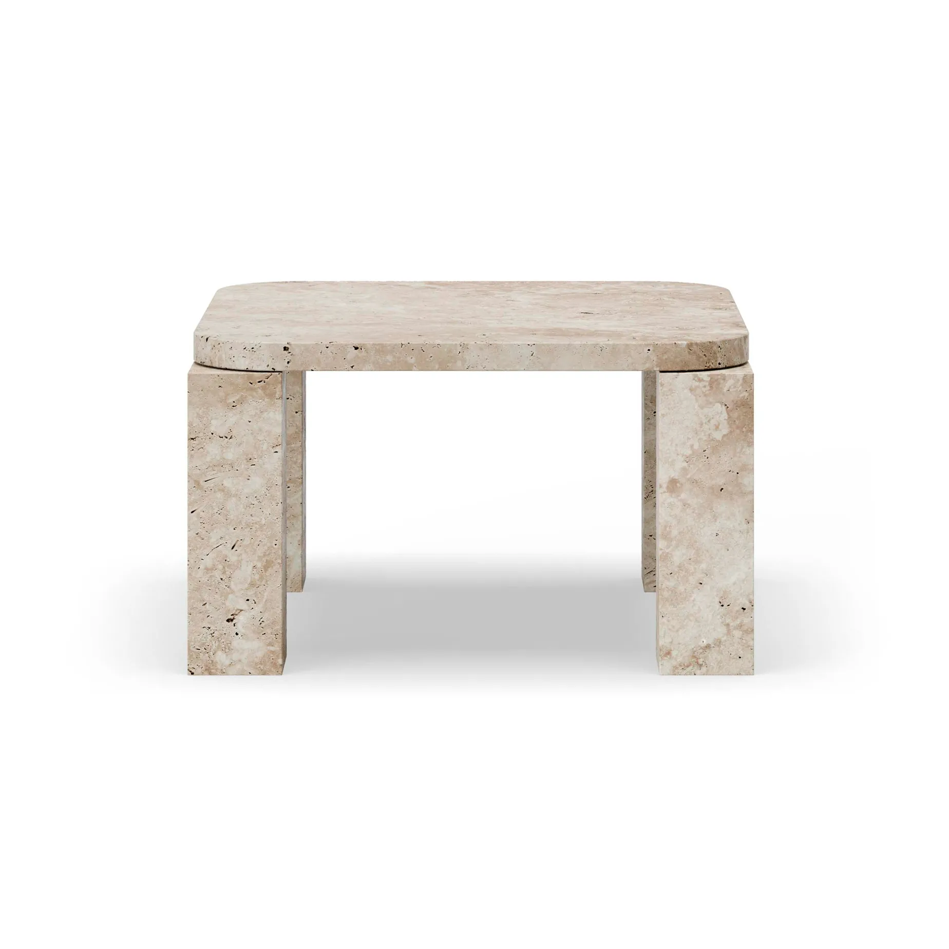 New Works Atlas sohvapöytä 60x60 cm Unfilled Travertine