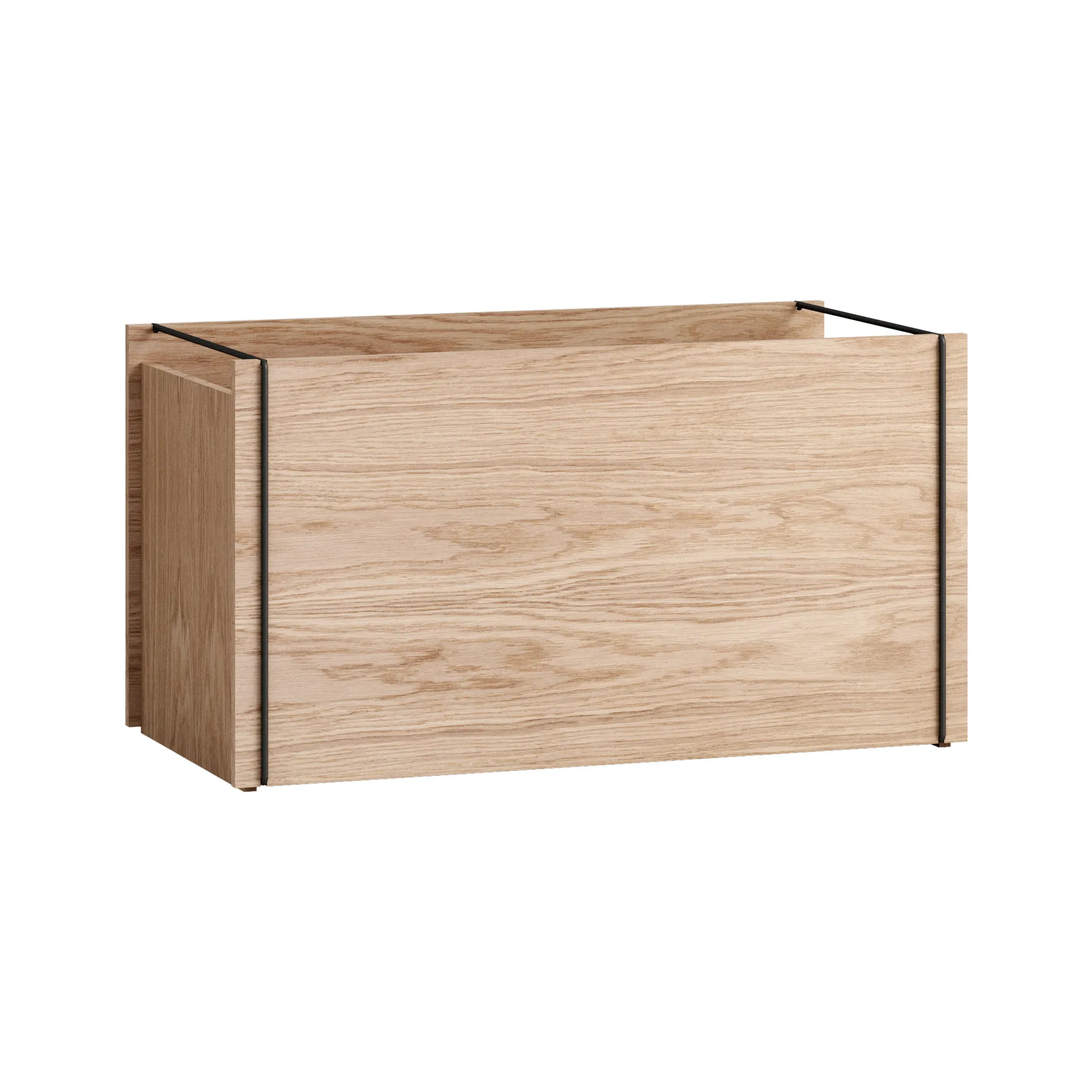 MOEBE Säilytyslaatikko tammi 33 x 60 cm Wood, black