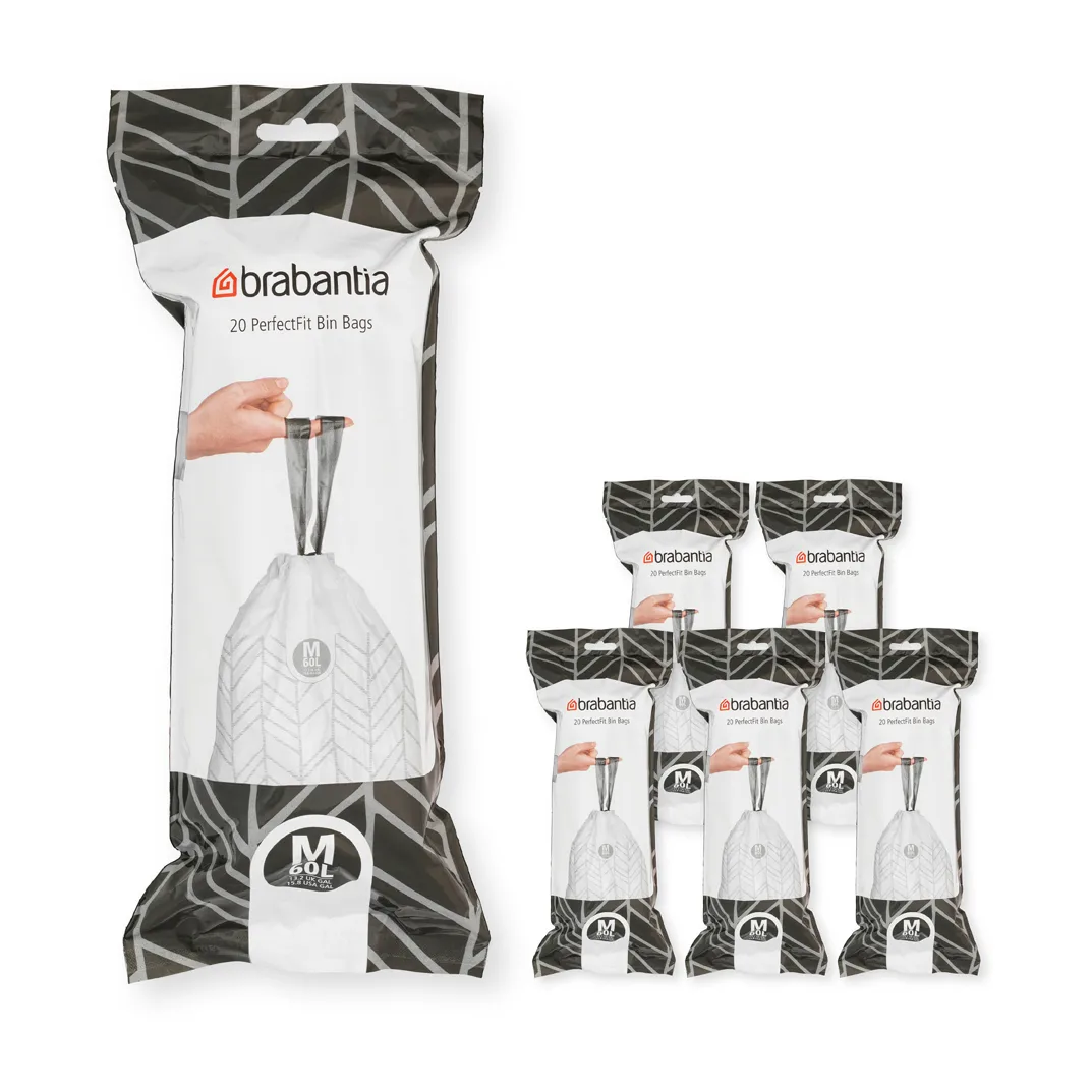 Brabantia Brabantia PerfectFit roskapussi 120 pussia Malli M, 60 l