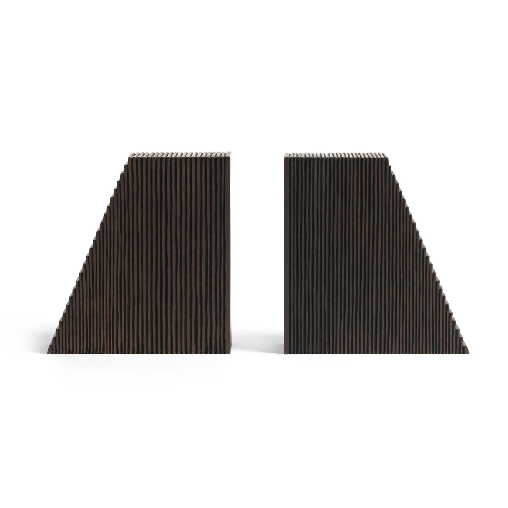 Ethnicraft Grooves kirjatuki 2-pakkaus Mahogany dark brown