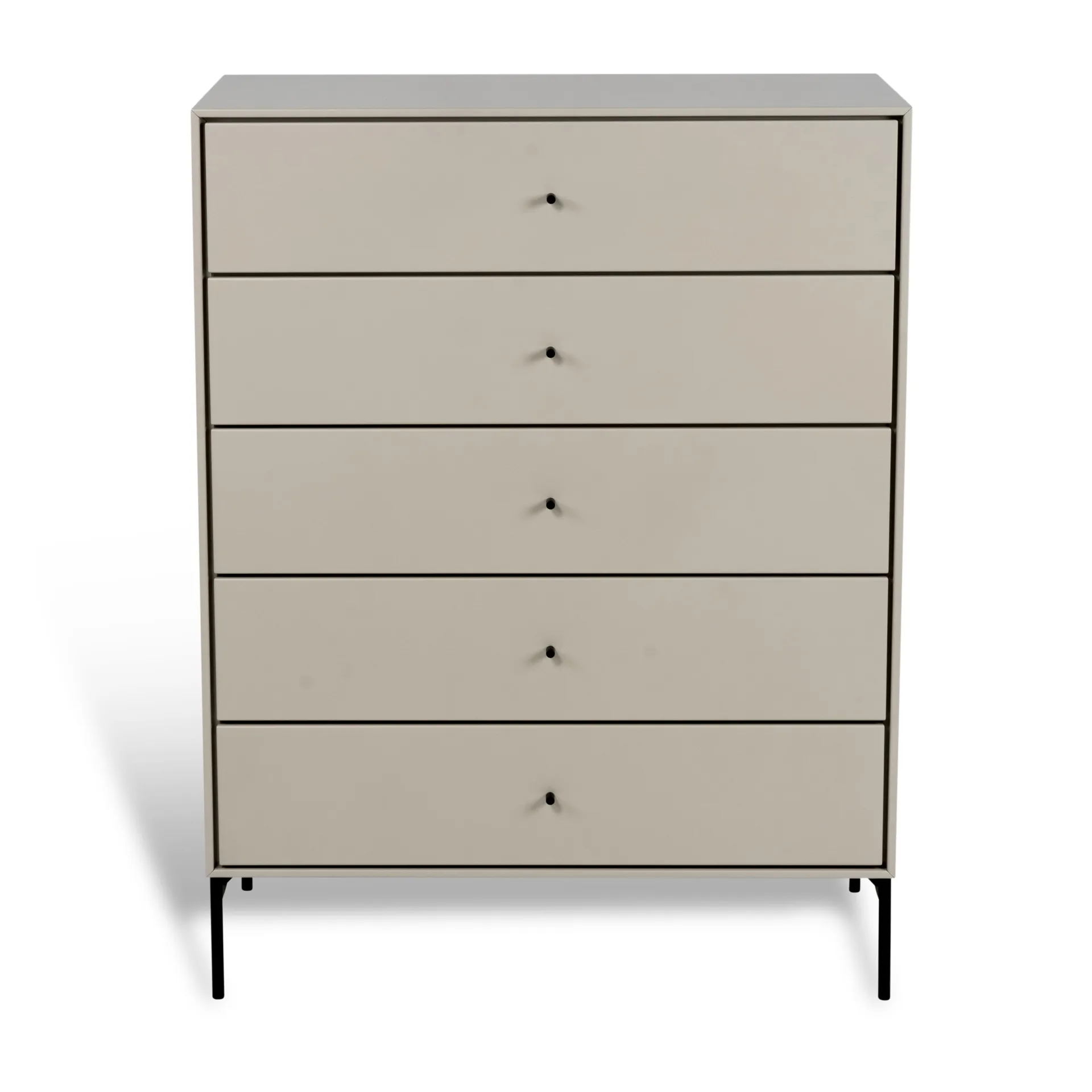 Mavis Volt lipasto 5 laatikkoa beige Yksityiskohdat musta