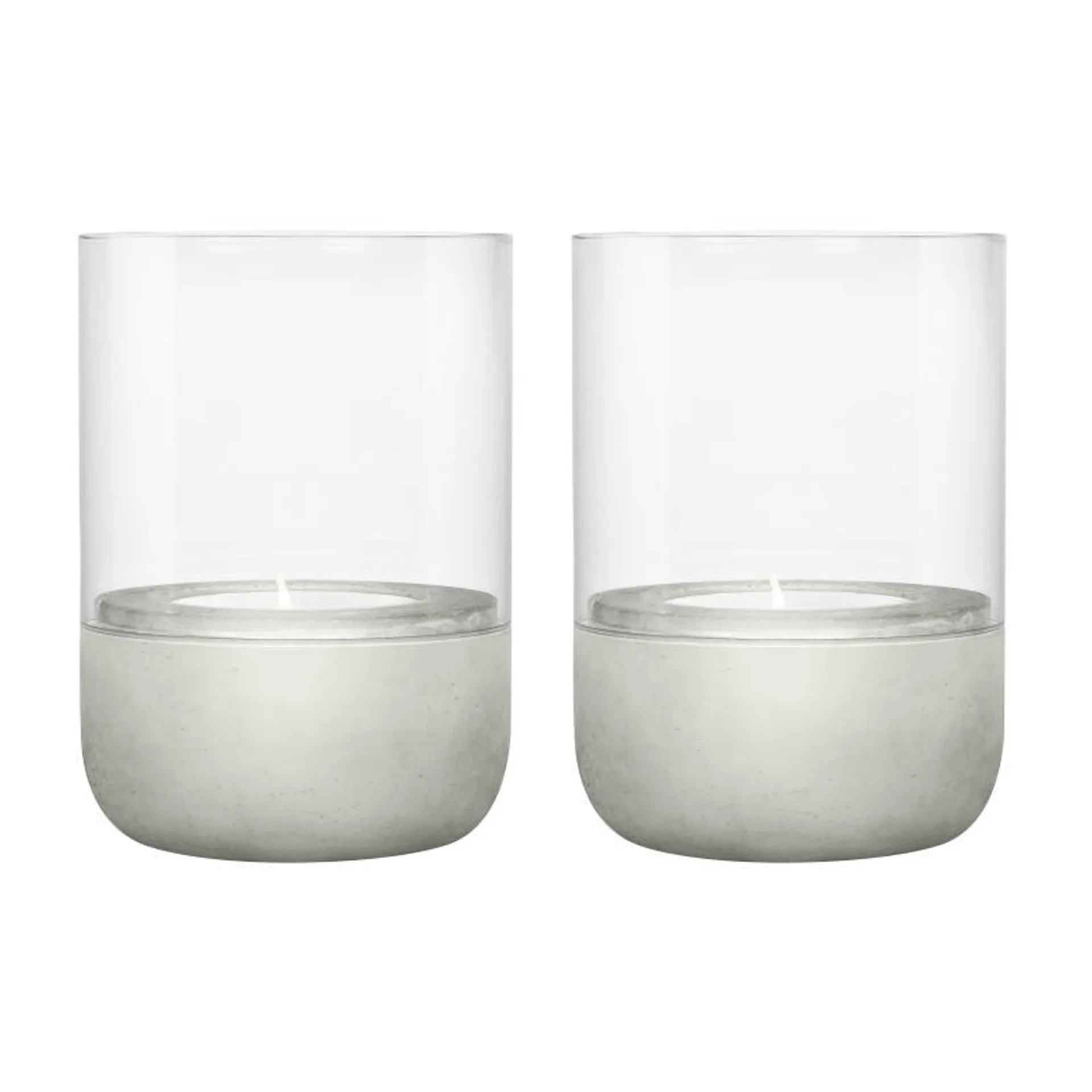 blomus Calma kynttilälyhty Ø 7 cm 2-pakkaus Light grey