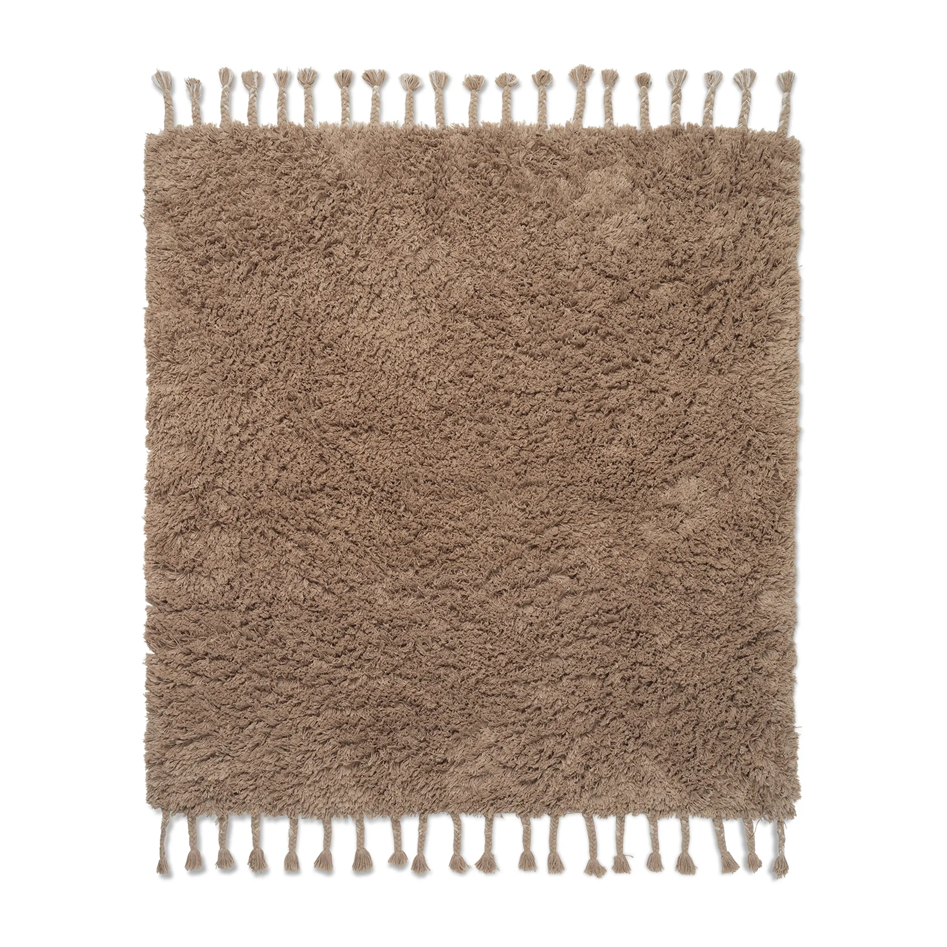 Ferm Living Amass long pile -matto 140 x 140 cm White Pepper