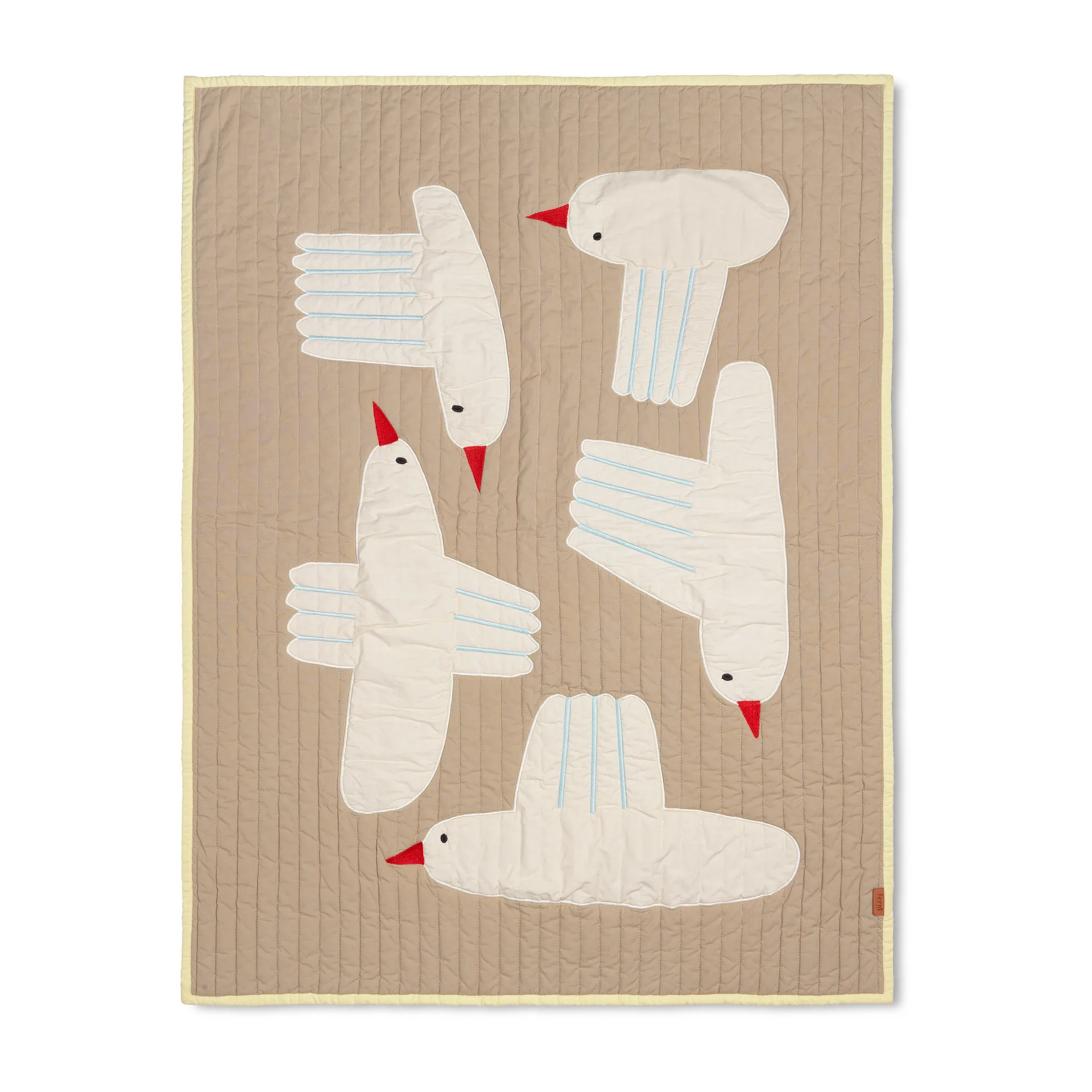 Ferm Living Bird tikattu huopa Beige
