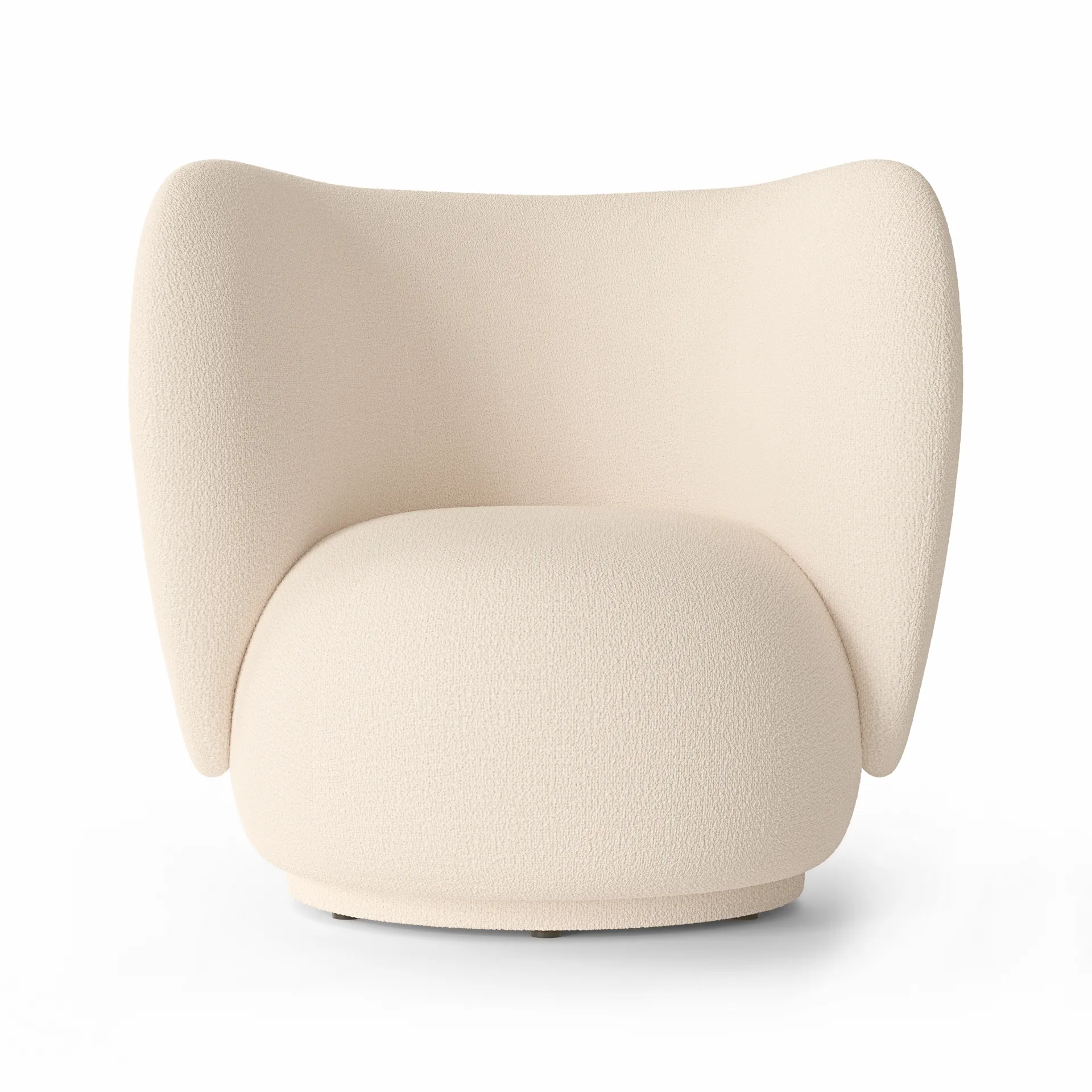 Ferm Living Rico lounge chair bouclé Wool bouclé offwhite