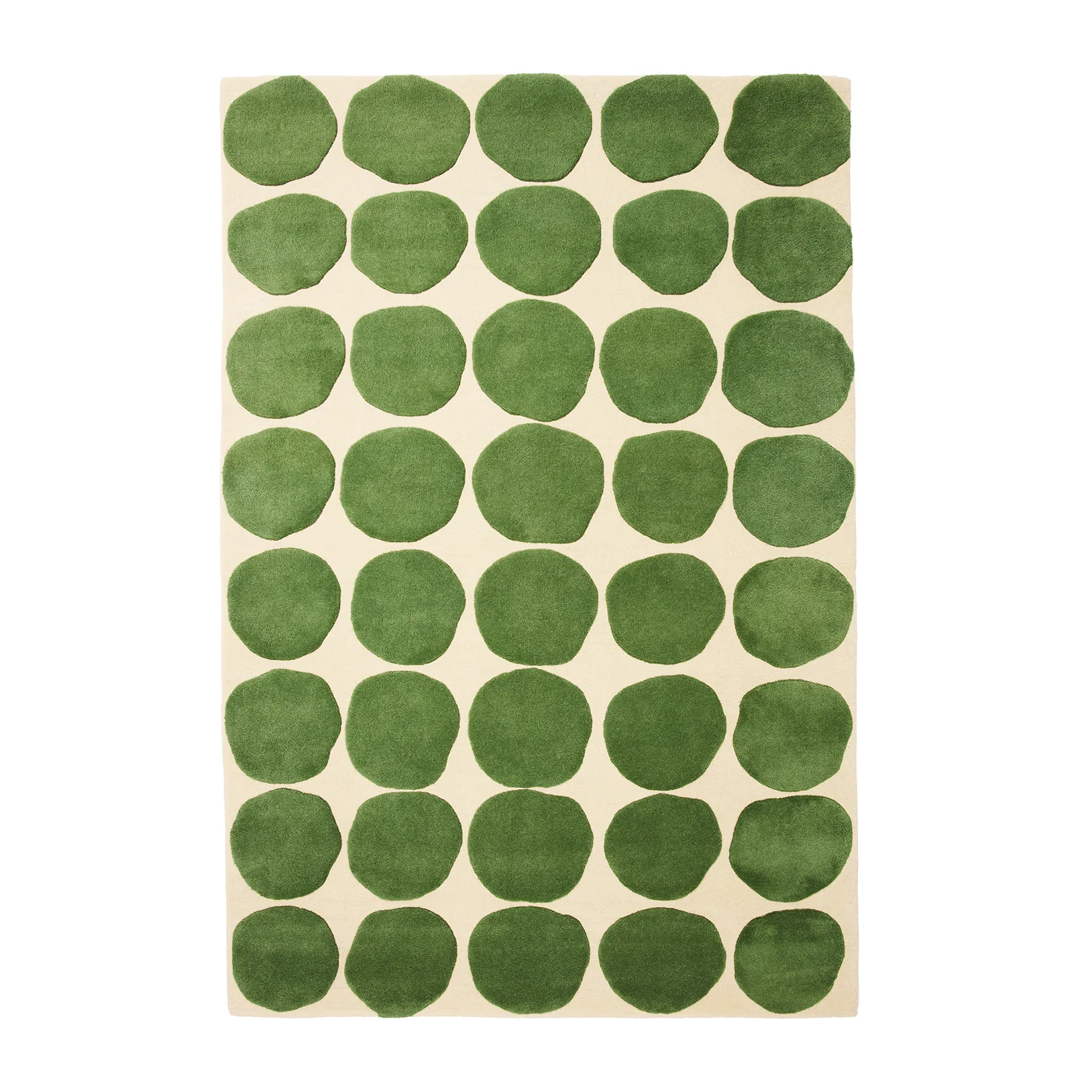 Chhatwal & Jonsson Dots matto Khaki-cactus green 230 x 320 cm