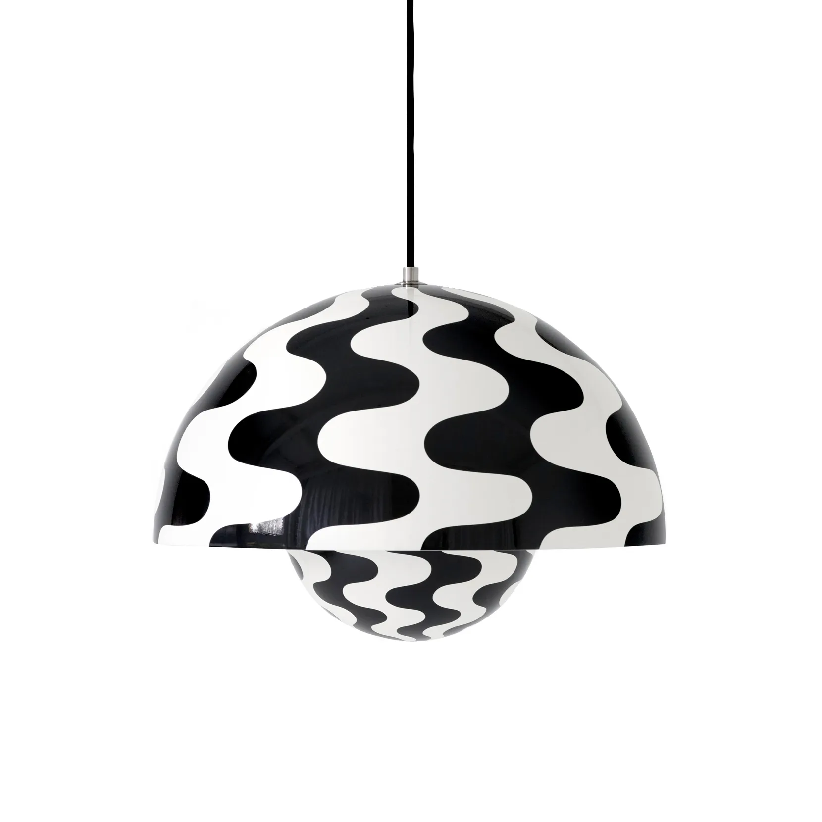 &Tradition Flowerpot VP7 riippuvalaisin Black-white pattern