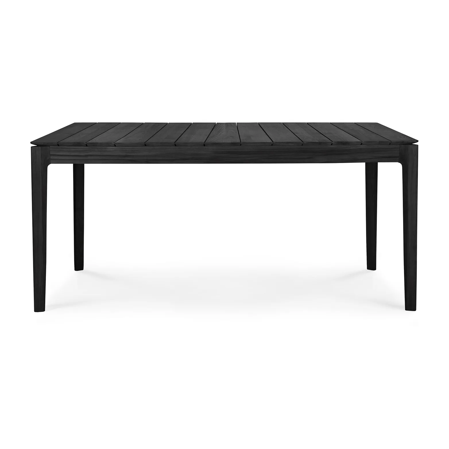 Ethnicraft Bok outdoor -ruokapöytä mustaksi petsattu tiikki 162 x 80 cm