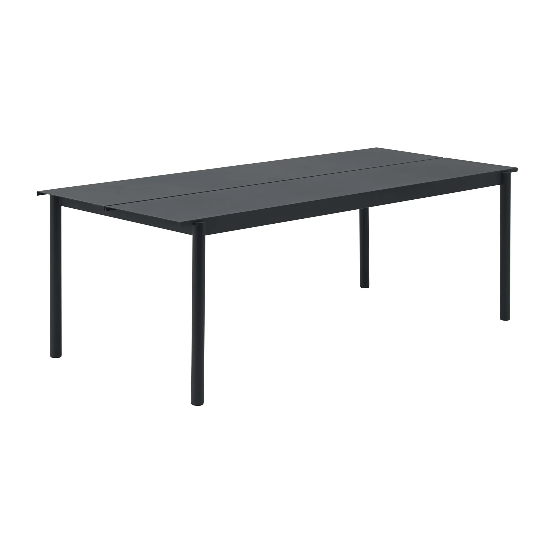 Muuto Linear steel table pöytä 220 x 90 cm Black (RAL 7021)
