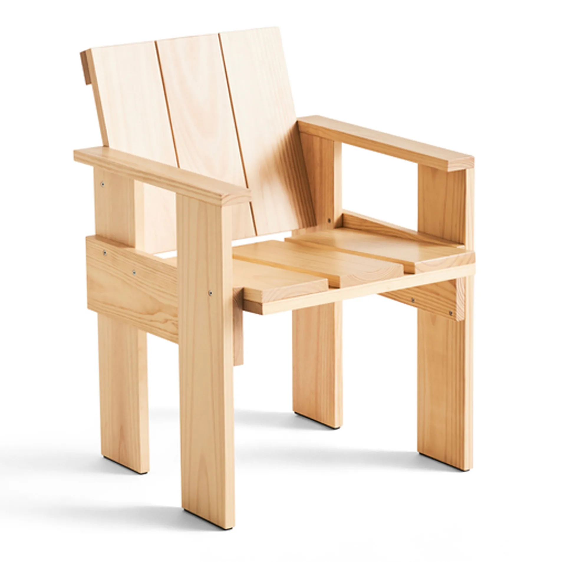HAY Crate Dining Chair käsinojallinen tuoli Water-based lacquered pinewood