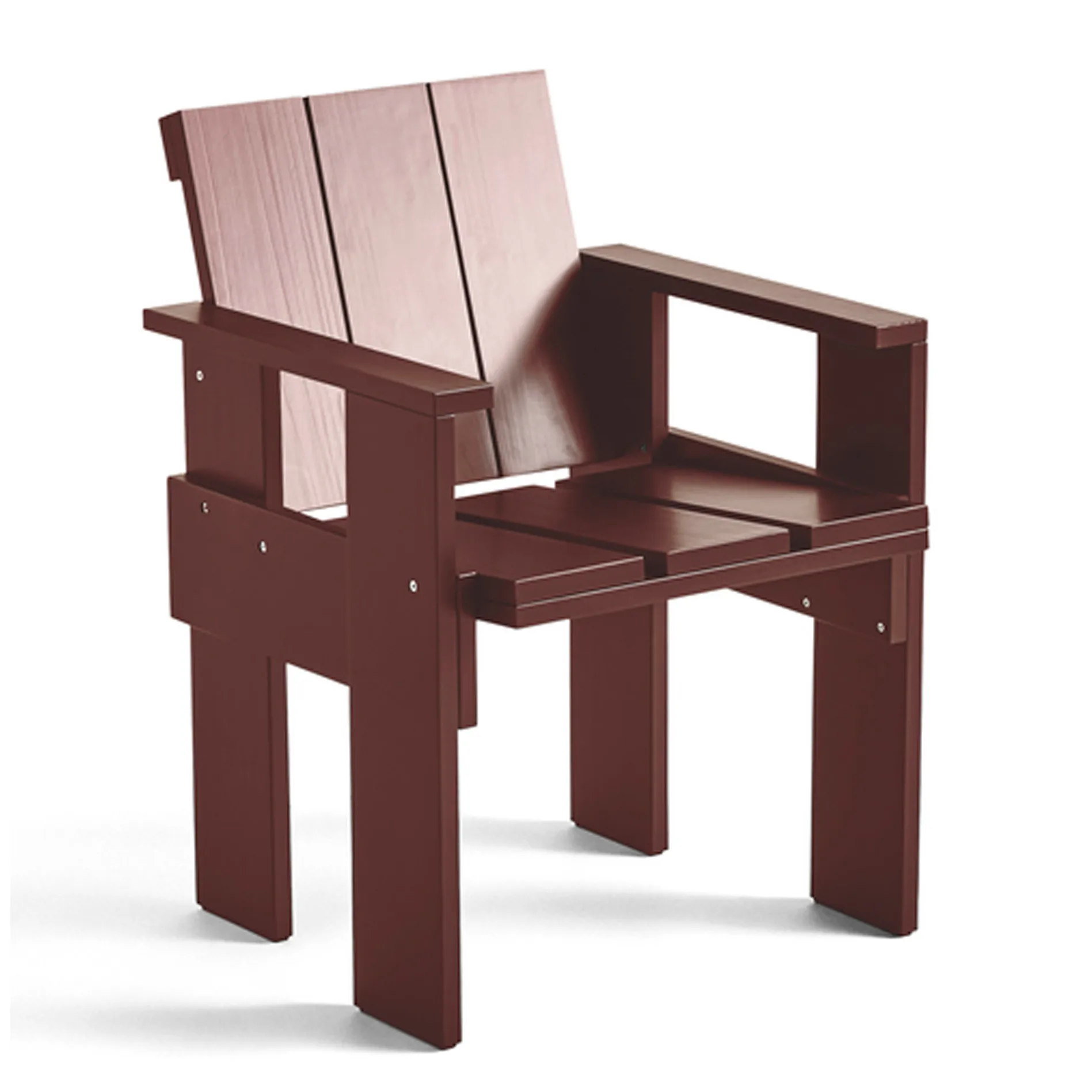 HAY Crate Dining Chair käsinojallinen tuoli Iron red
