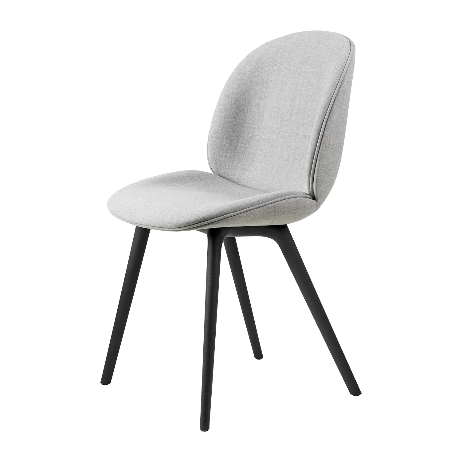 GUBI Beetle dining chair fully upholstered-plastic base Remix 3 nro 123-black