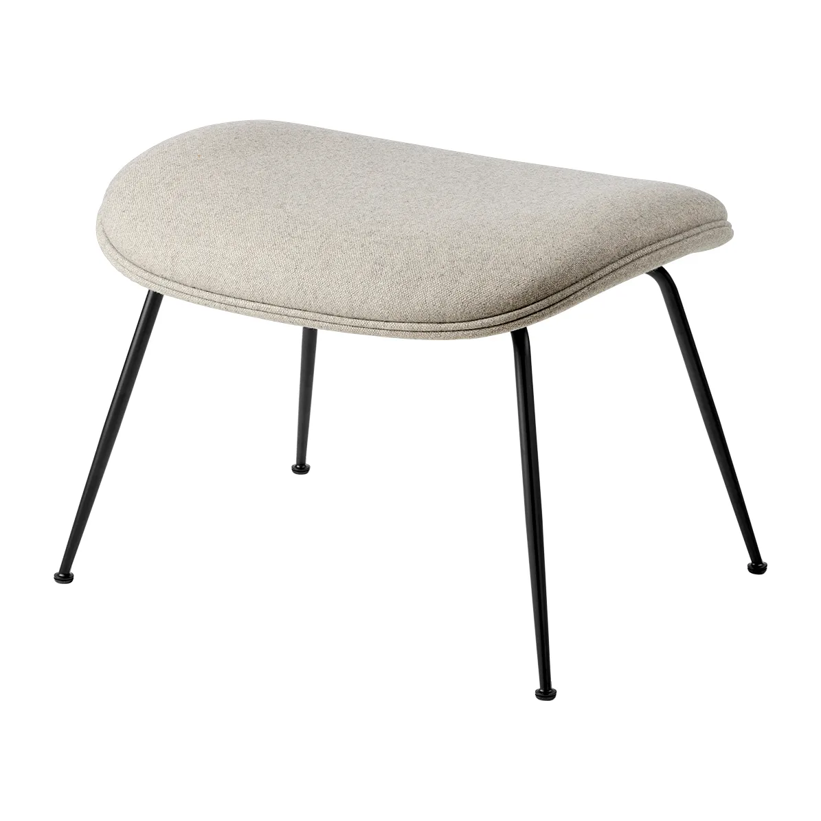 GUBI Beetle leposohva jalkarahi kokoverhoiltu conic base Plain 0025-black