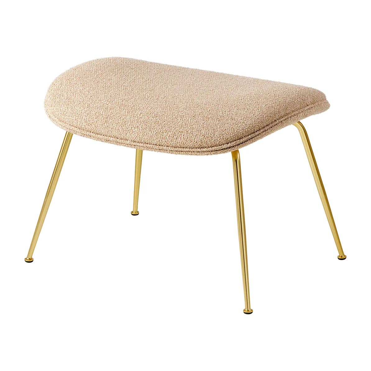 GUBI Beetle leposohva jalkarahi kokoverhoiltu conic base Around bouclé 004-brass