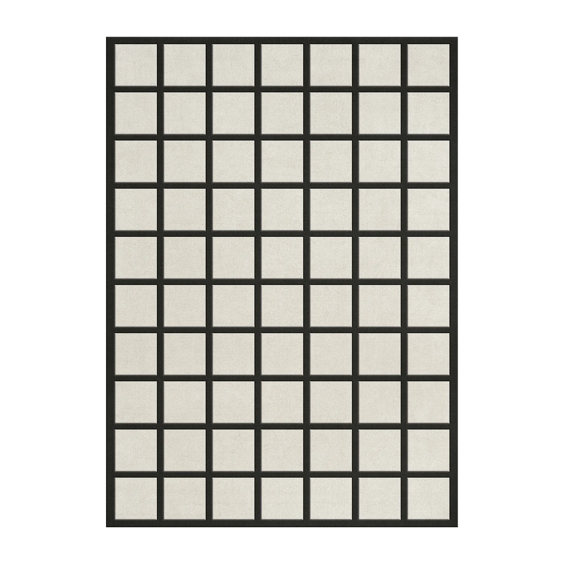 Layered Avenue Checked Bone -villamatto White, 250 x 350 cm