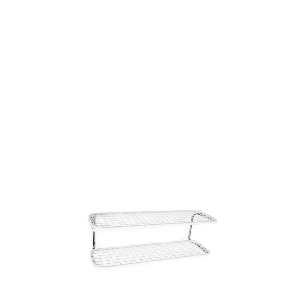 Essem Design Classic 650 -kenkähylly Valkoinen/kromi, 2 tasoa, 50 cm