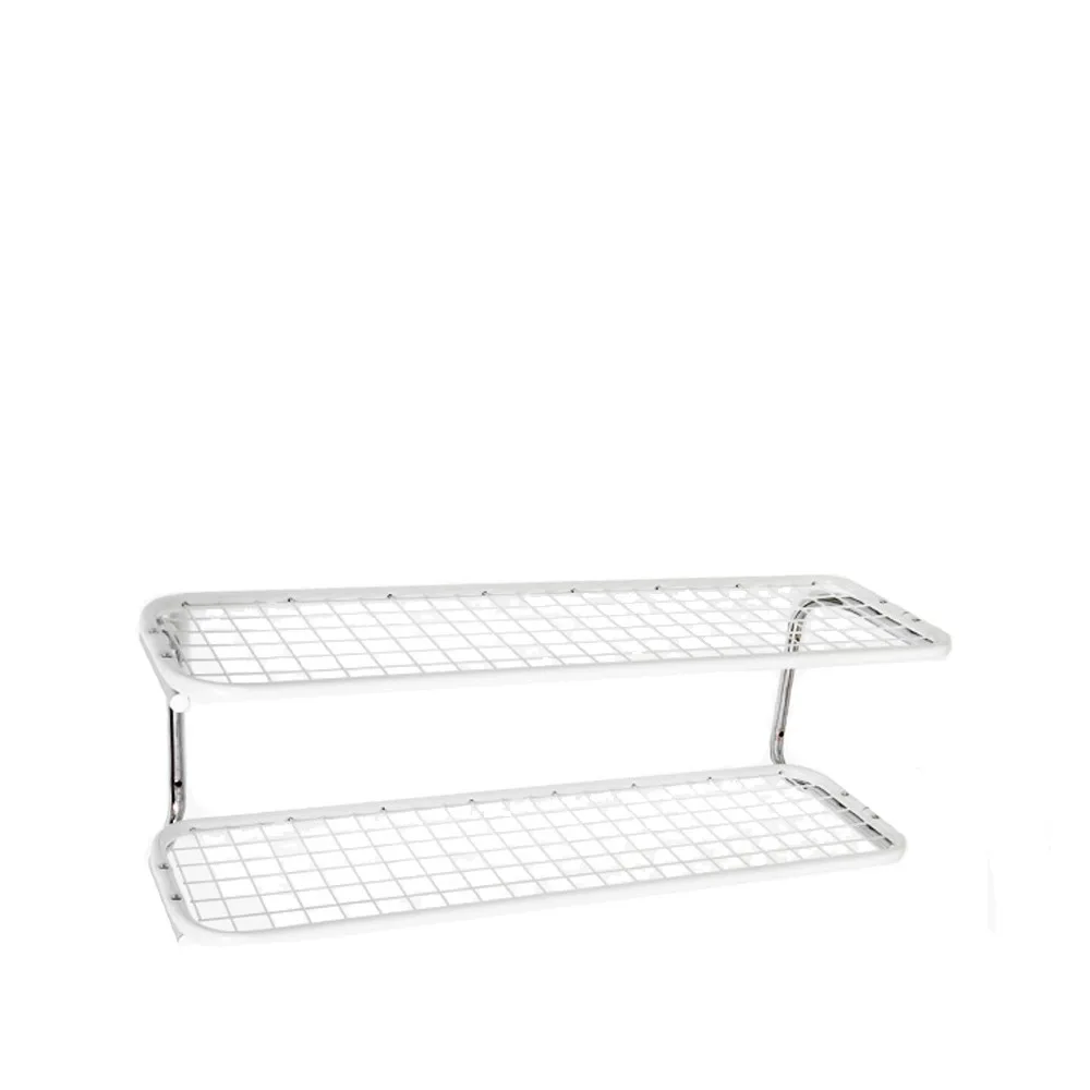 Essem Design Classic 650 -kenkähylly Valkoinen/kromi, 2 tasoa, 120 cm