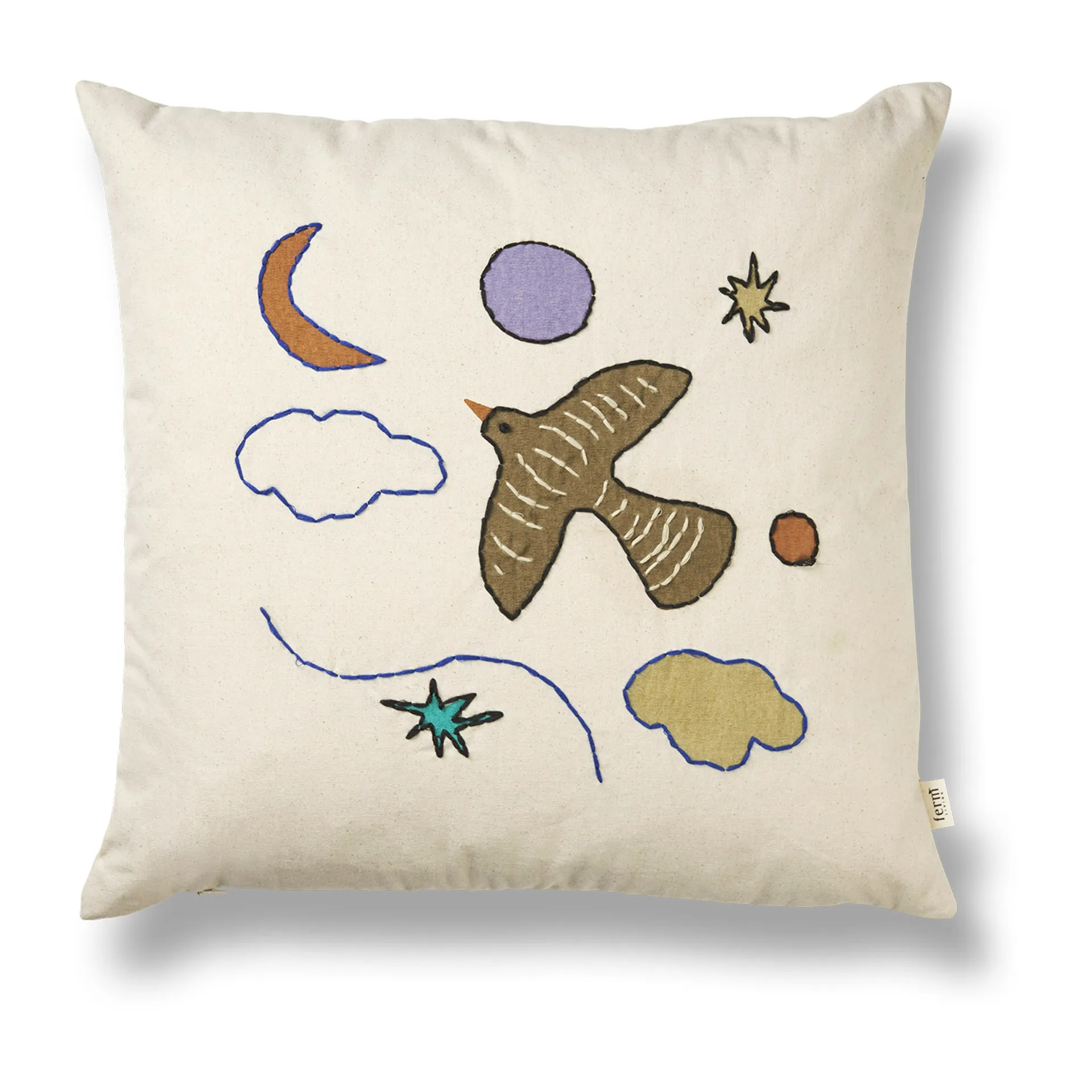 Ferm Living Naive tyyny 40 x 40 cm Bird