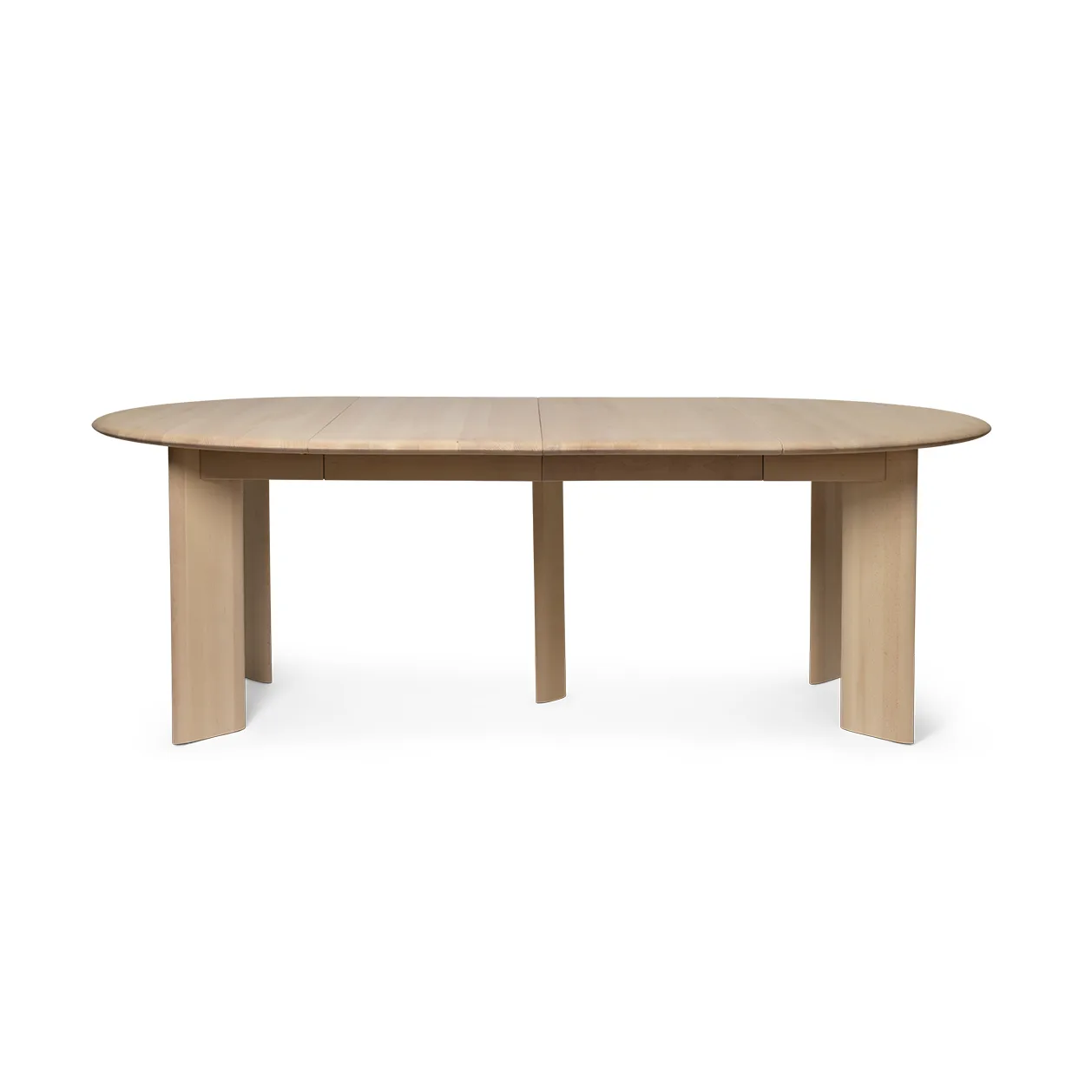 Ferm Living Bevel Extendable -ruokapöytä Valkoöljytty pyökki, sis. 2 jatkolevyä