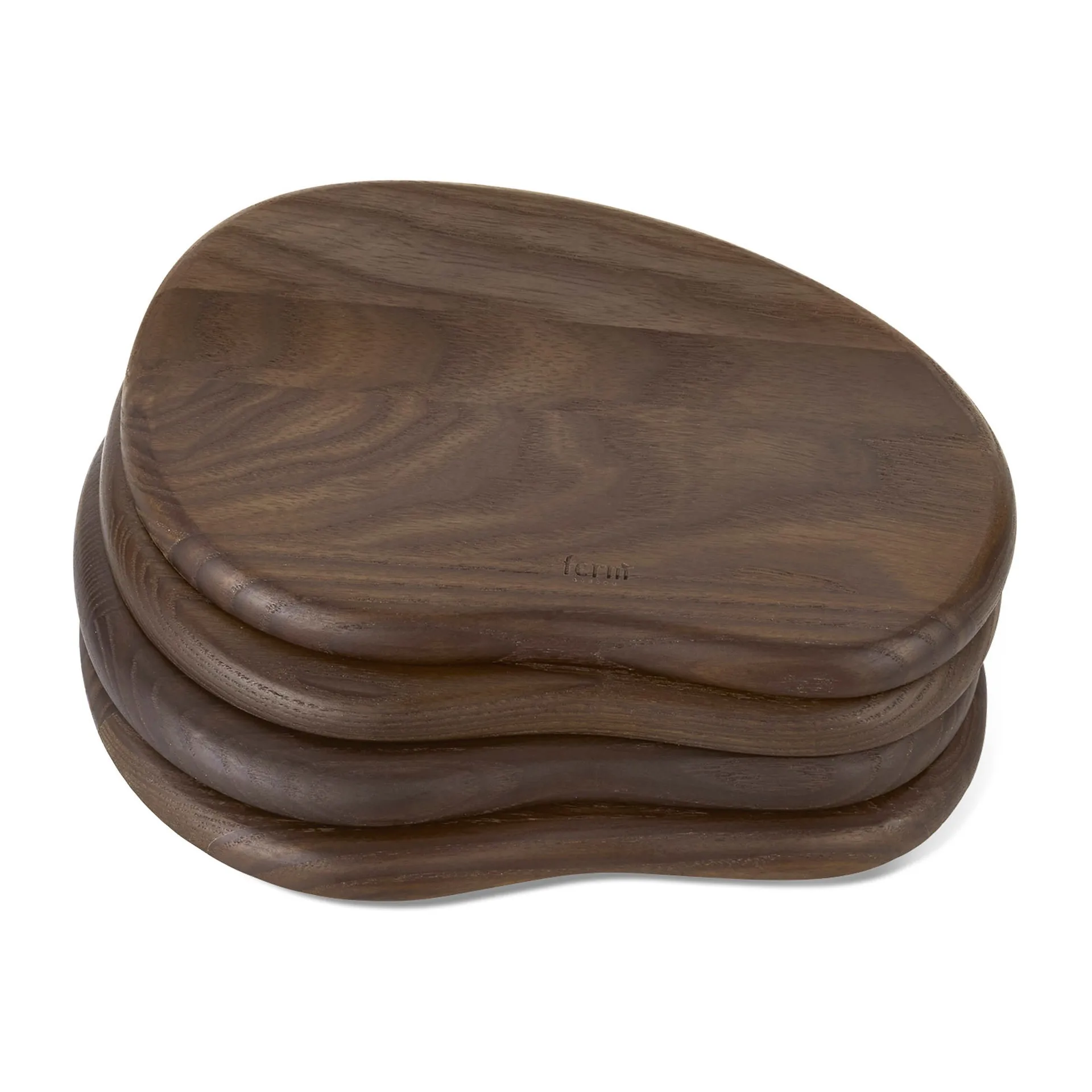 Ferm Living Cairn butter boards tarjotin 4 osaa Dark Brown