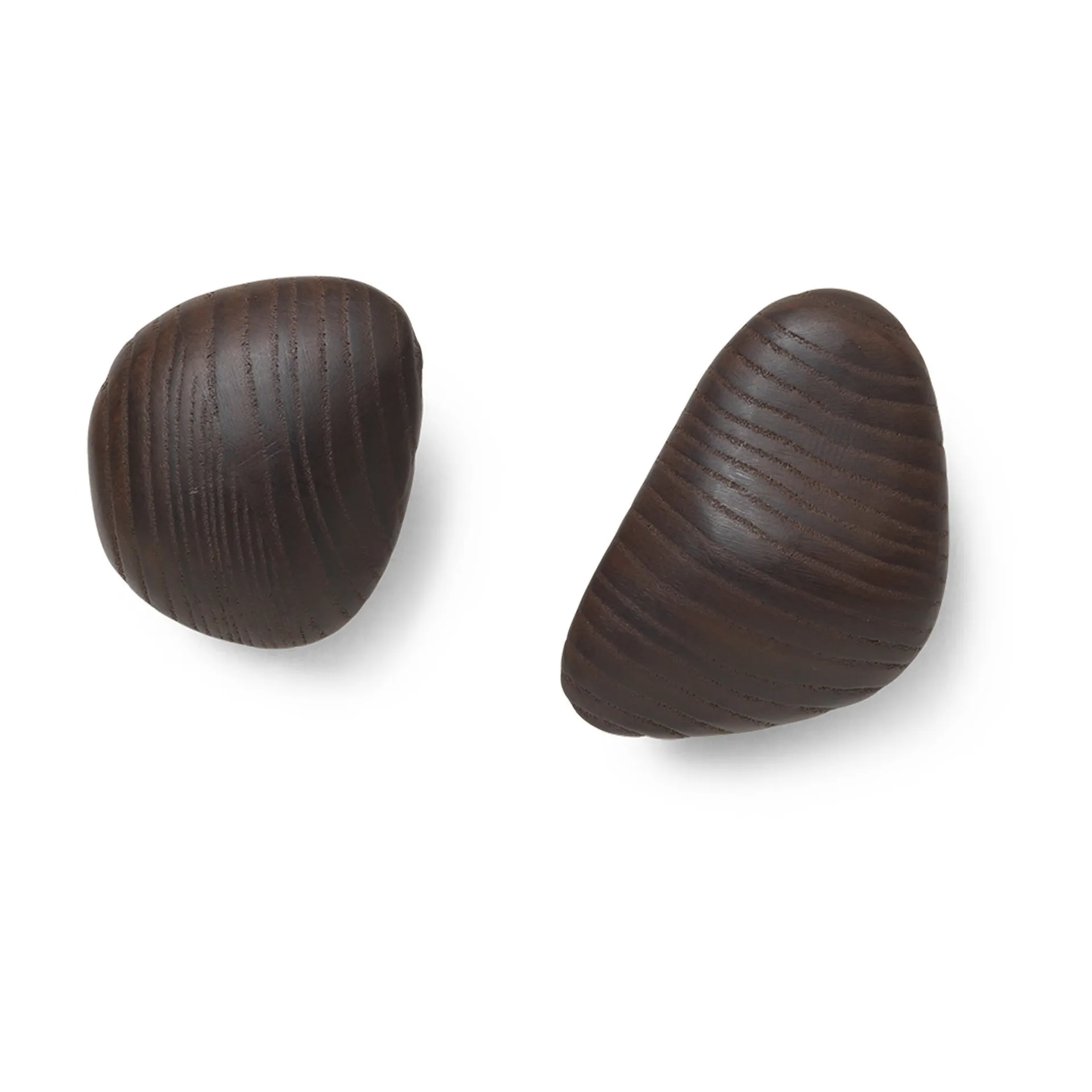 Ferm Living Cairn koukku 2 osaa Dark Brown