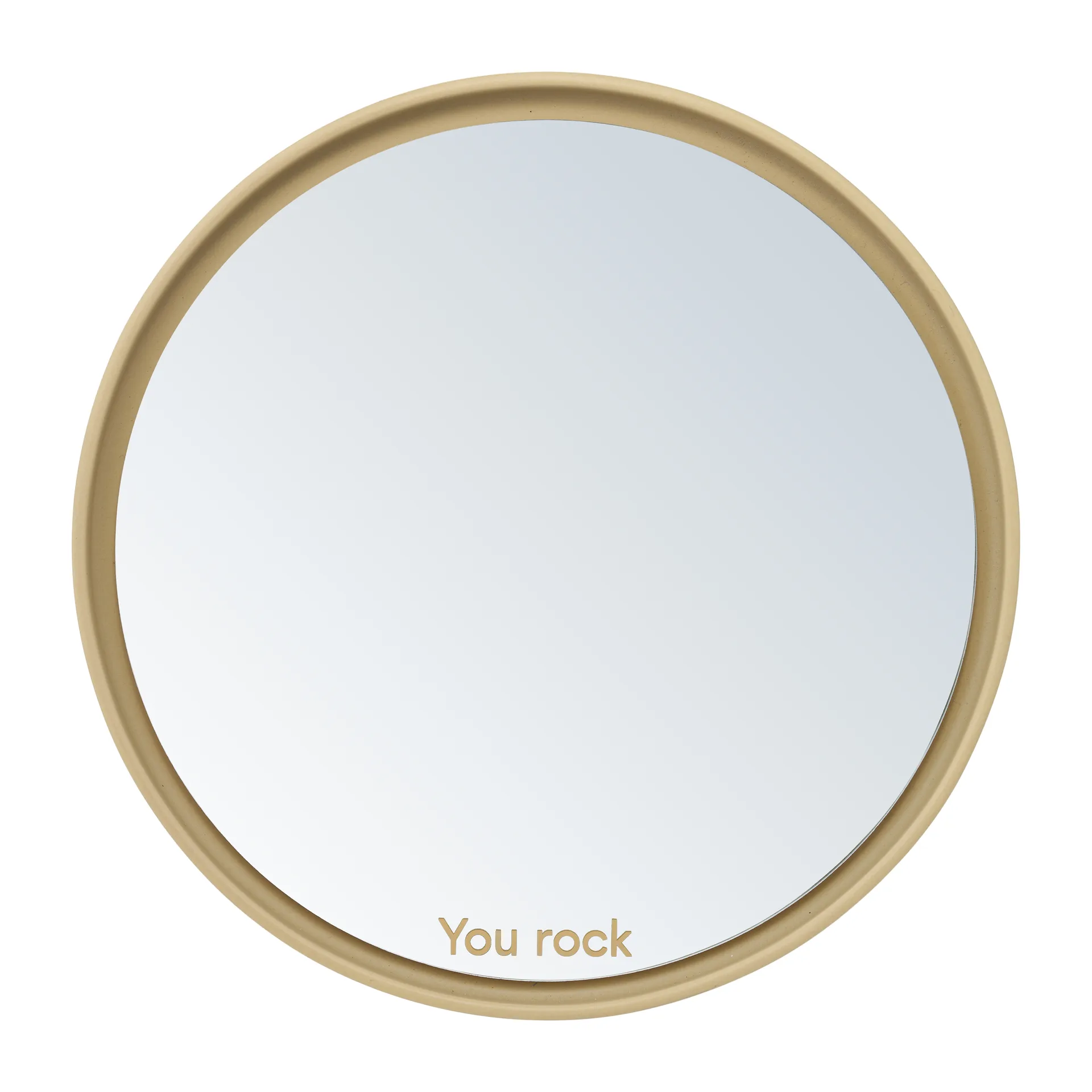 Design Letters Mirror Mirror -pöytäpeili Ø 21 cm Beige