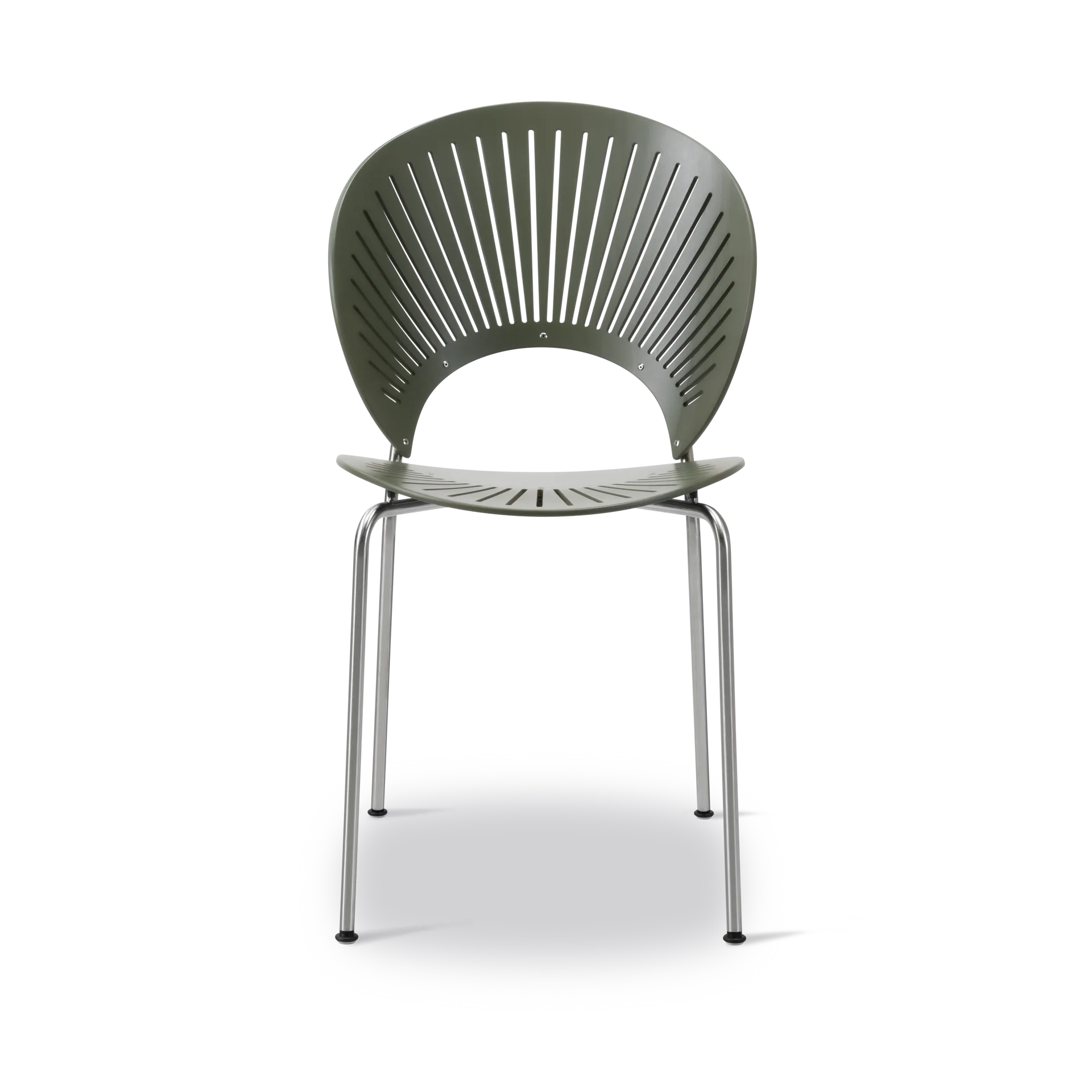 Fredericia Furniture Trinidad 3398 tuoli Khaki vihreä kromi