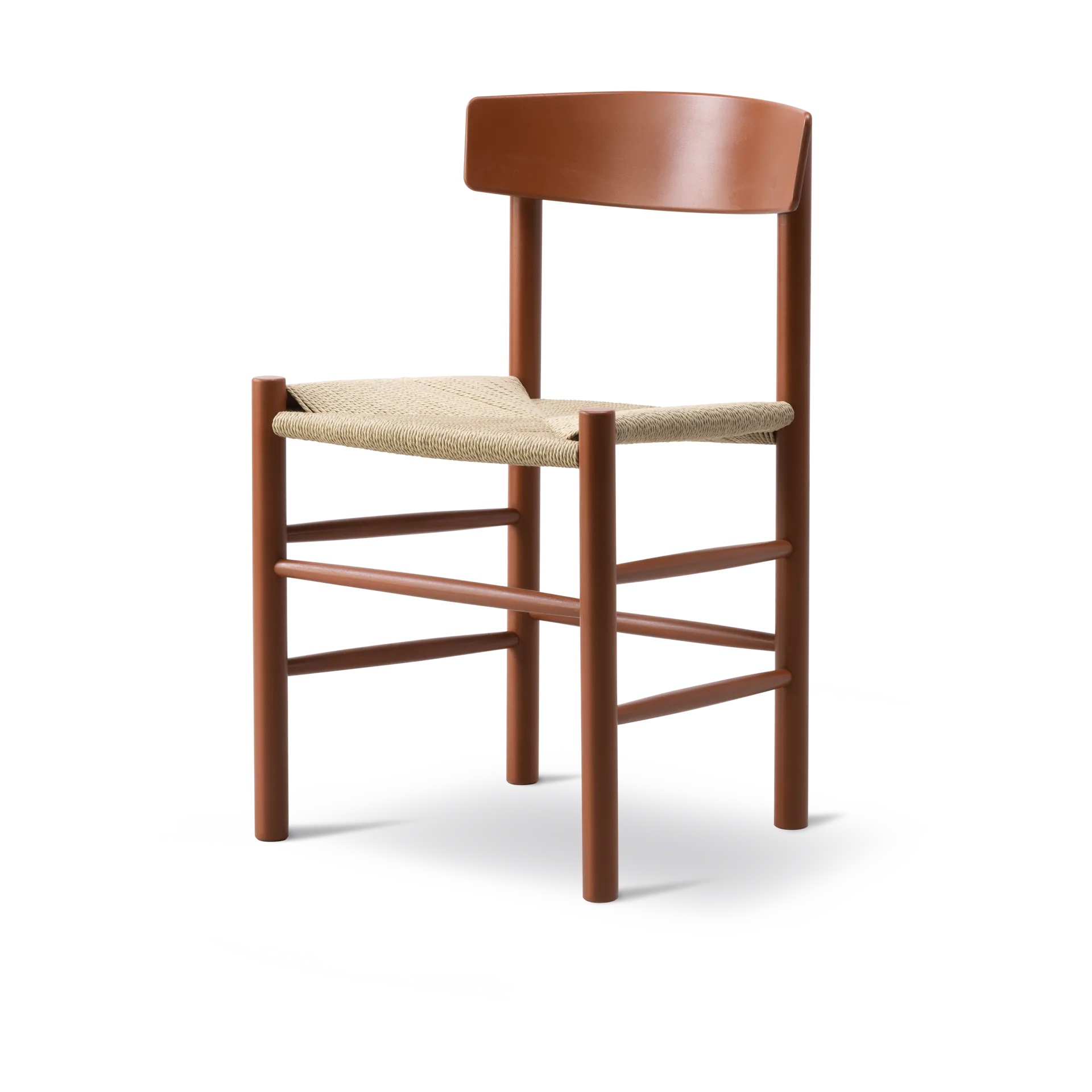 Fredericia Furniture J39-tuoli Herritage red – punottu natural