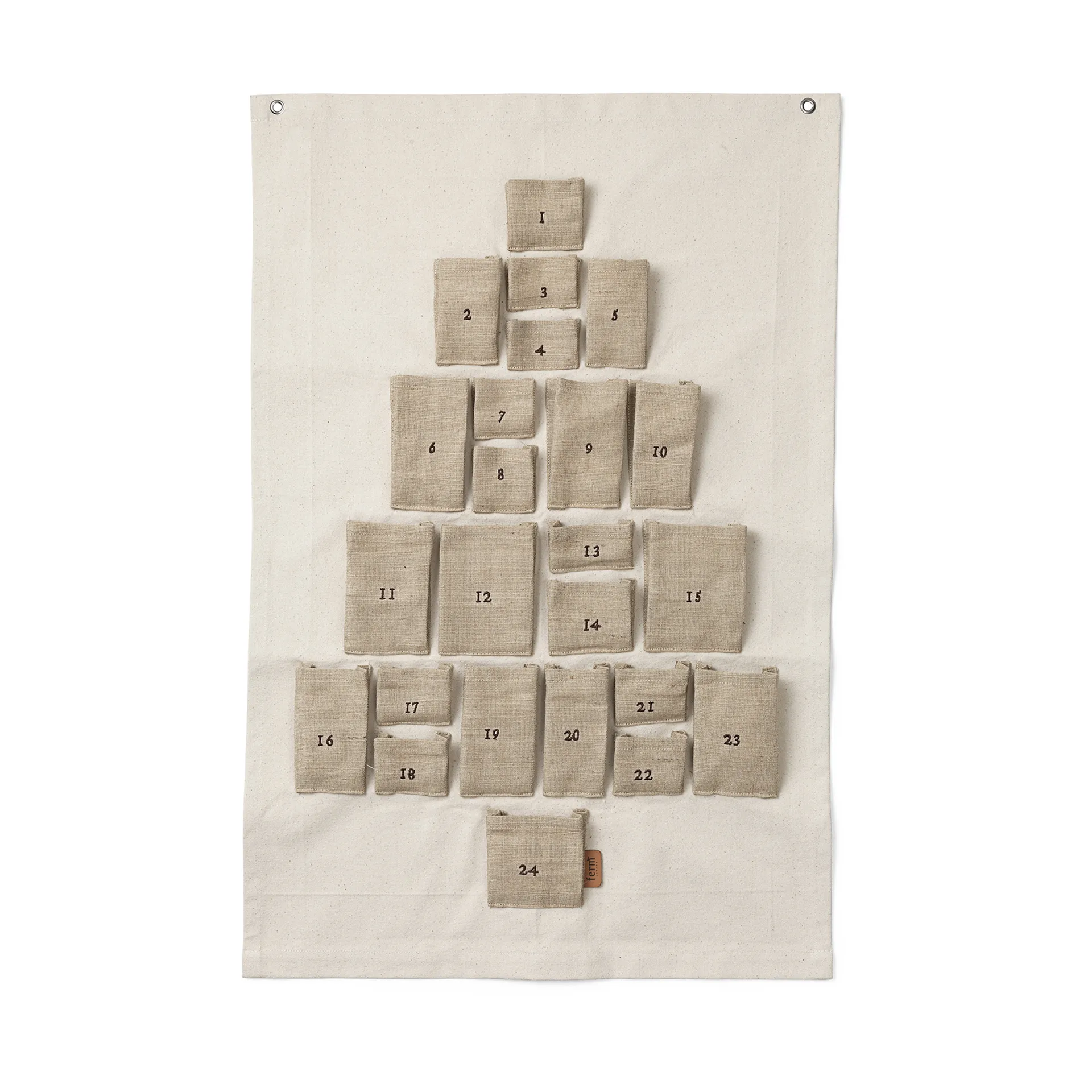 Ferm Living Pine joulukalenteri Mini, 50 x 69 cm