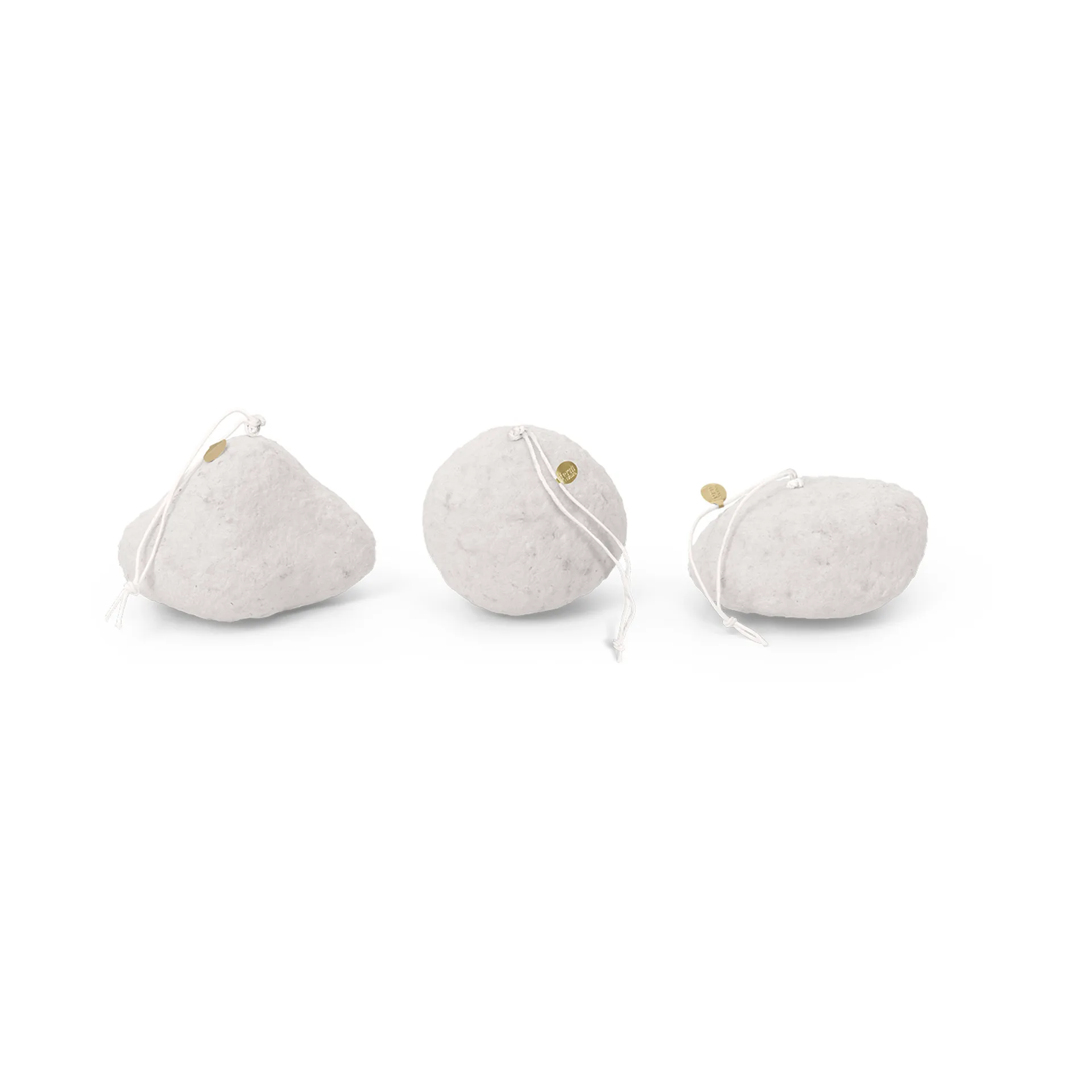 Ferm Living Snowball ornaments joulukuusenkoriste 3 osaa White