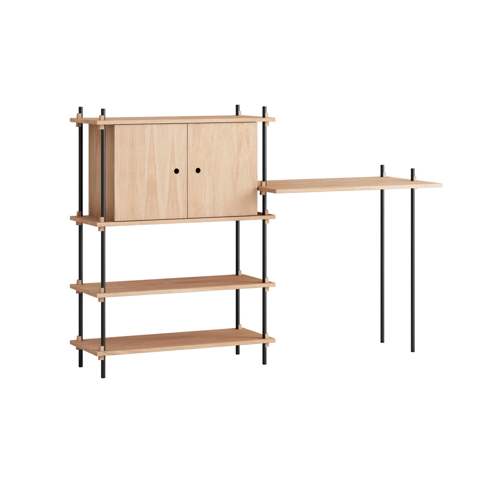 MOEBE Moebe shelving system s.115.2.D Tammi-musta