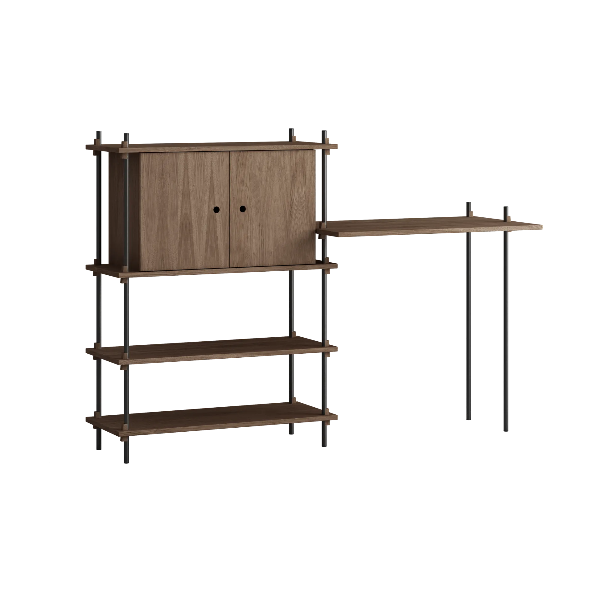 MOEBE Moebe shelving system s.115.2.D Poltettu tammi-musta