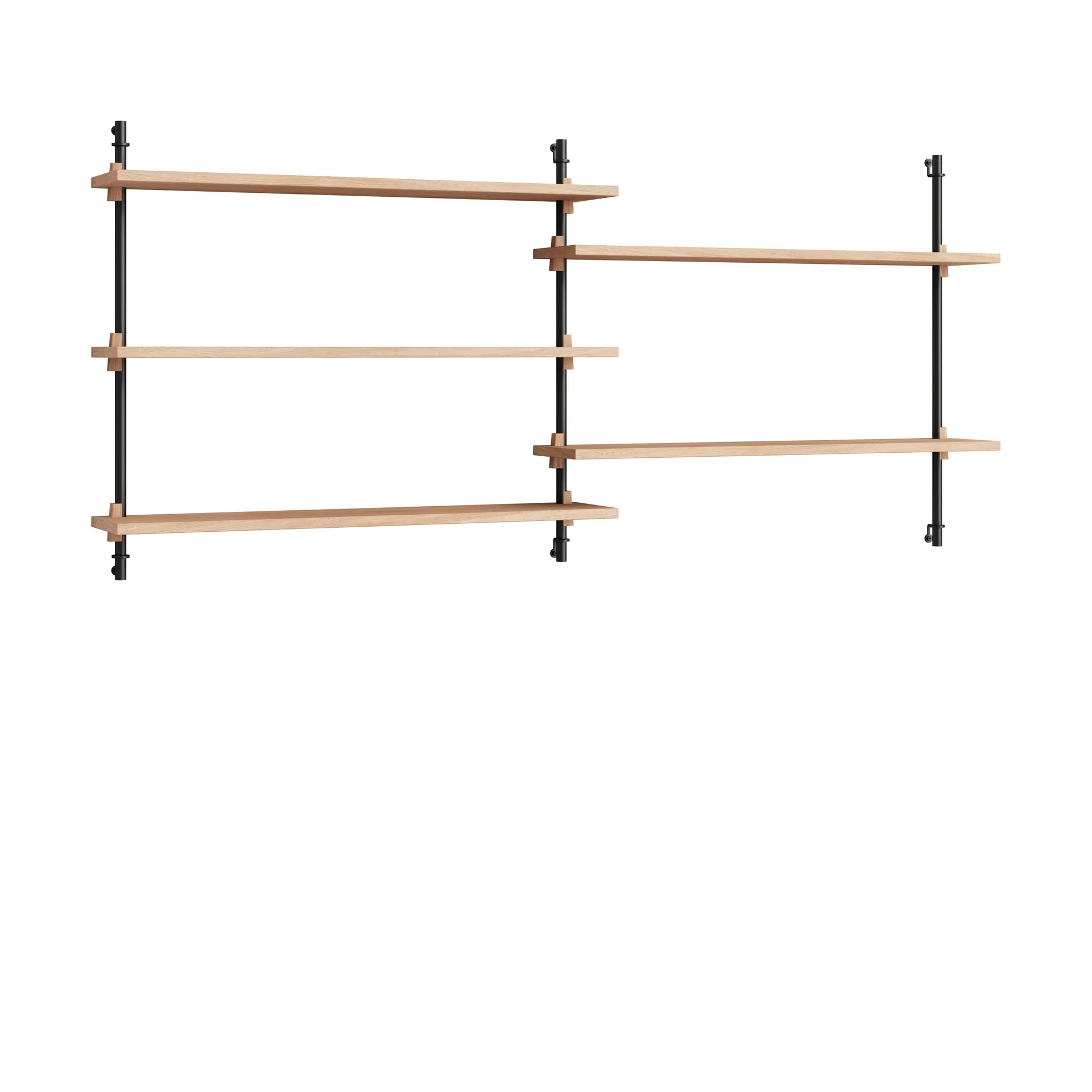 MOEBE Moebe wall shelving ws.65.2.B Tammi-musta