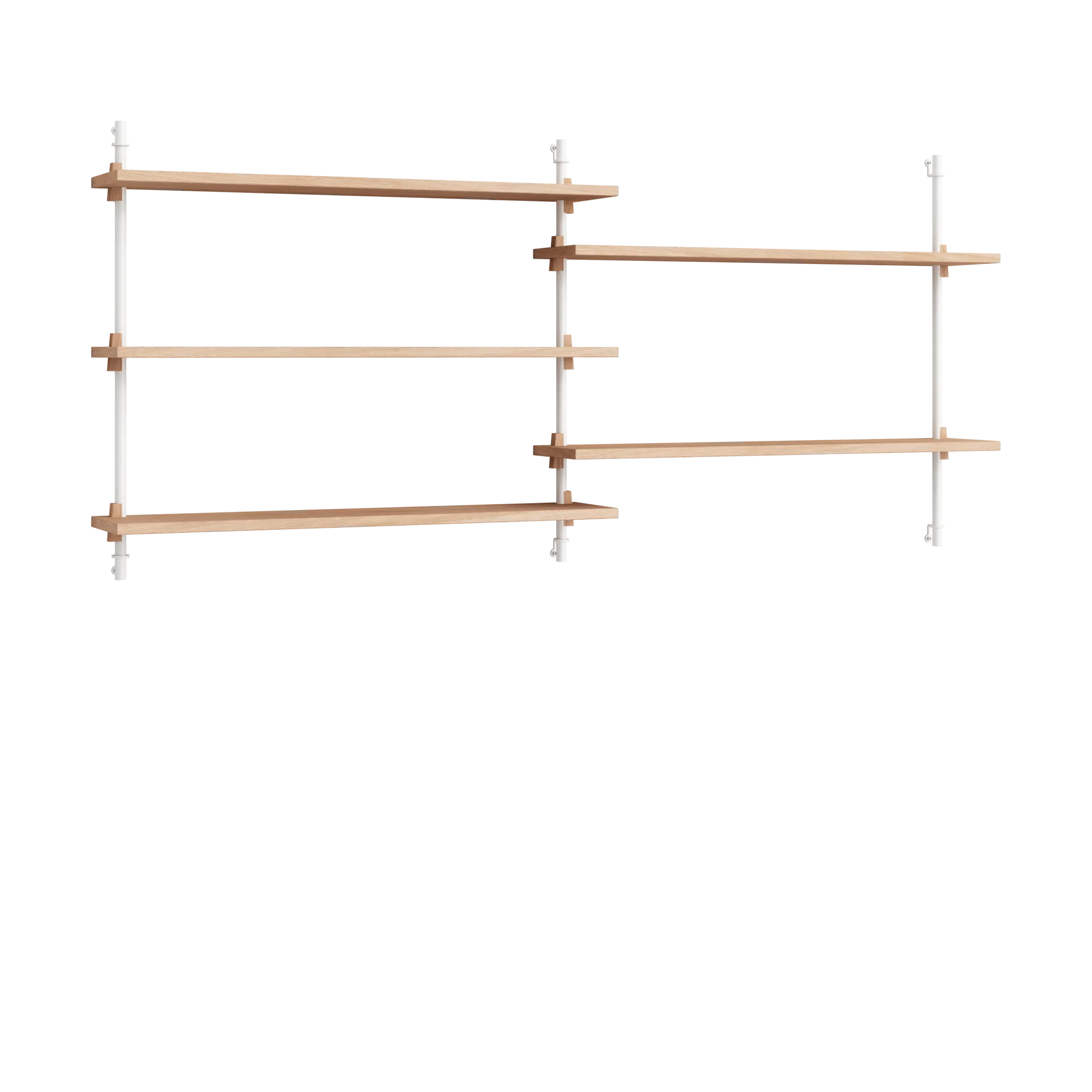 MOEBE Moebe wall shelving ws.65.2.B Tammi-valkoinen