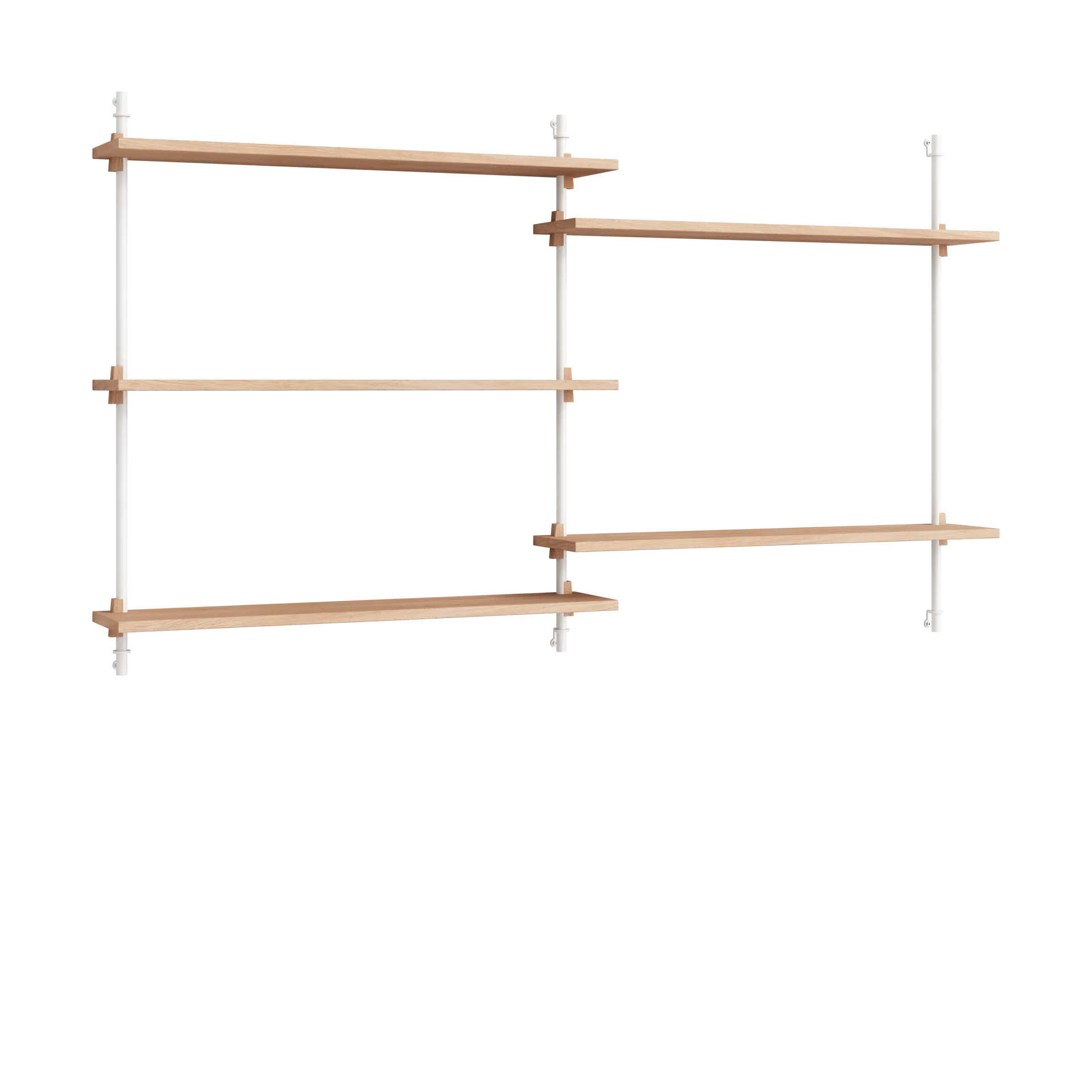 MOEBE Moebe wall shelving ws.85.2.B Tammi-valkoinen