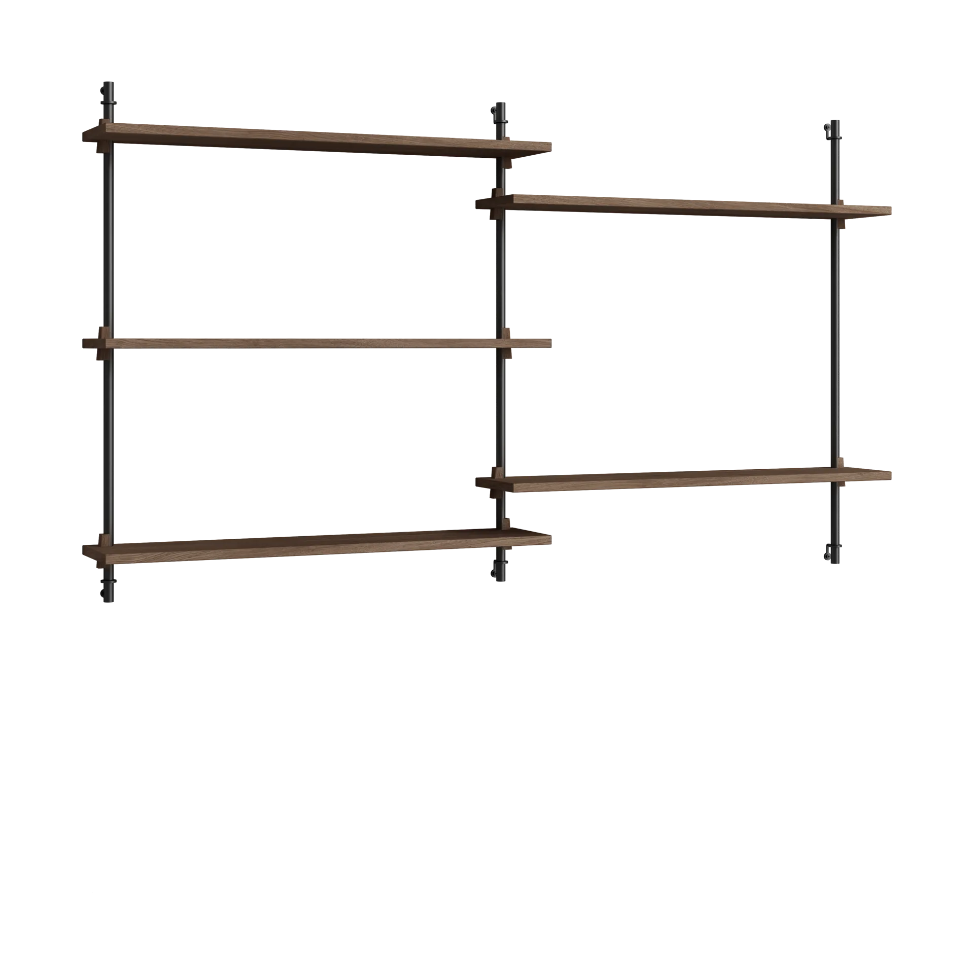 MOEBE Moebe wall shelving ws.85.2.B Poltettu tammi-musta