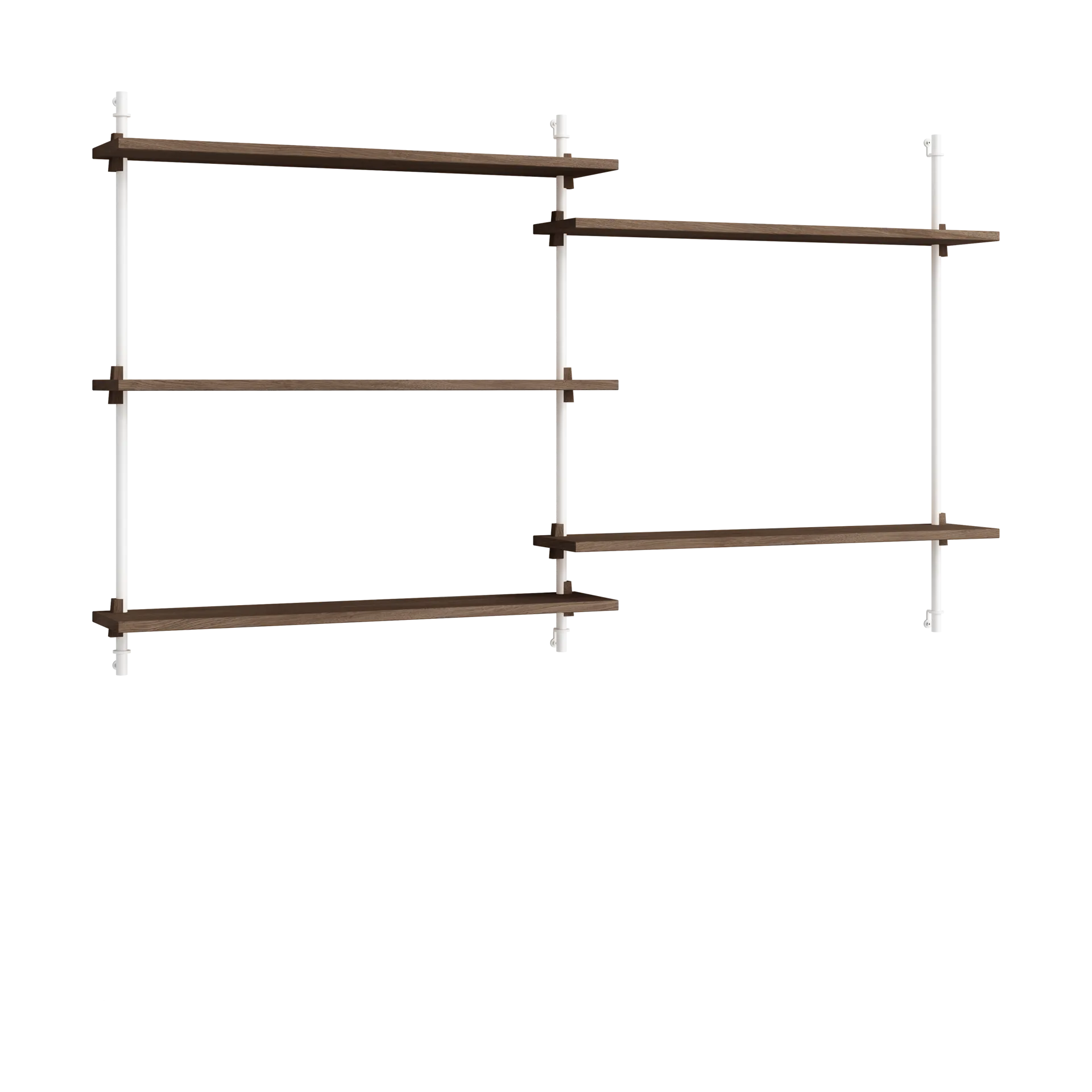 MOEBE Moebe wall shelving ws.85.2.B Poltettu tammi-valkoinen