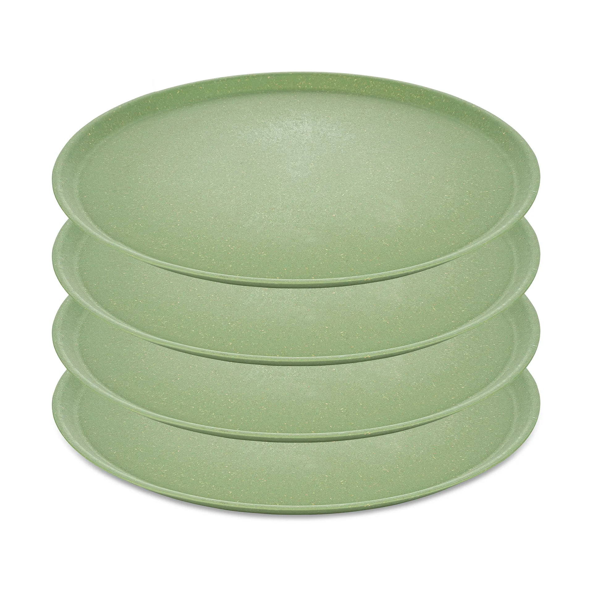 Koziol Connect lautanen Ø 25,5 cm 4-pakkaus Nature leaf green